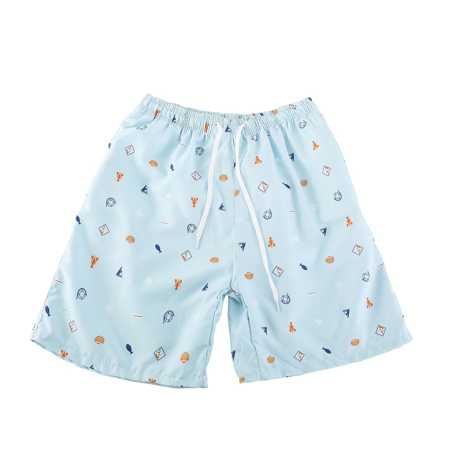 Printed swimming trunks light blue