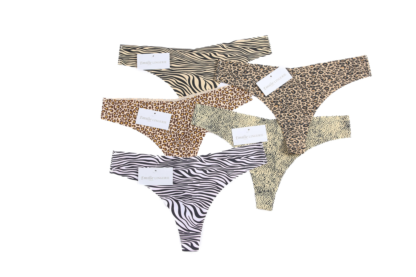 Multipack 5x strings dierenprint