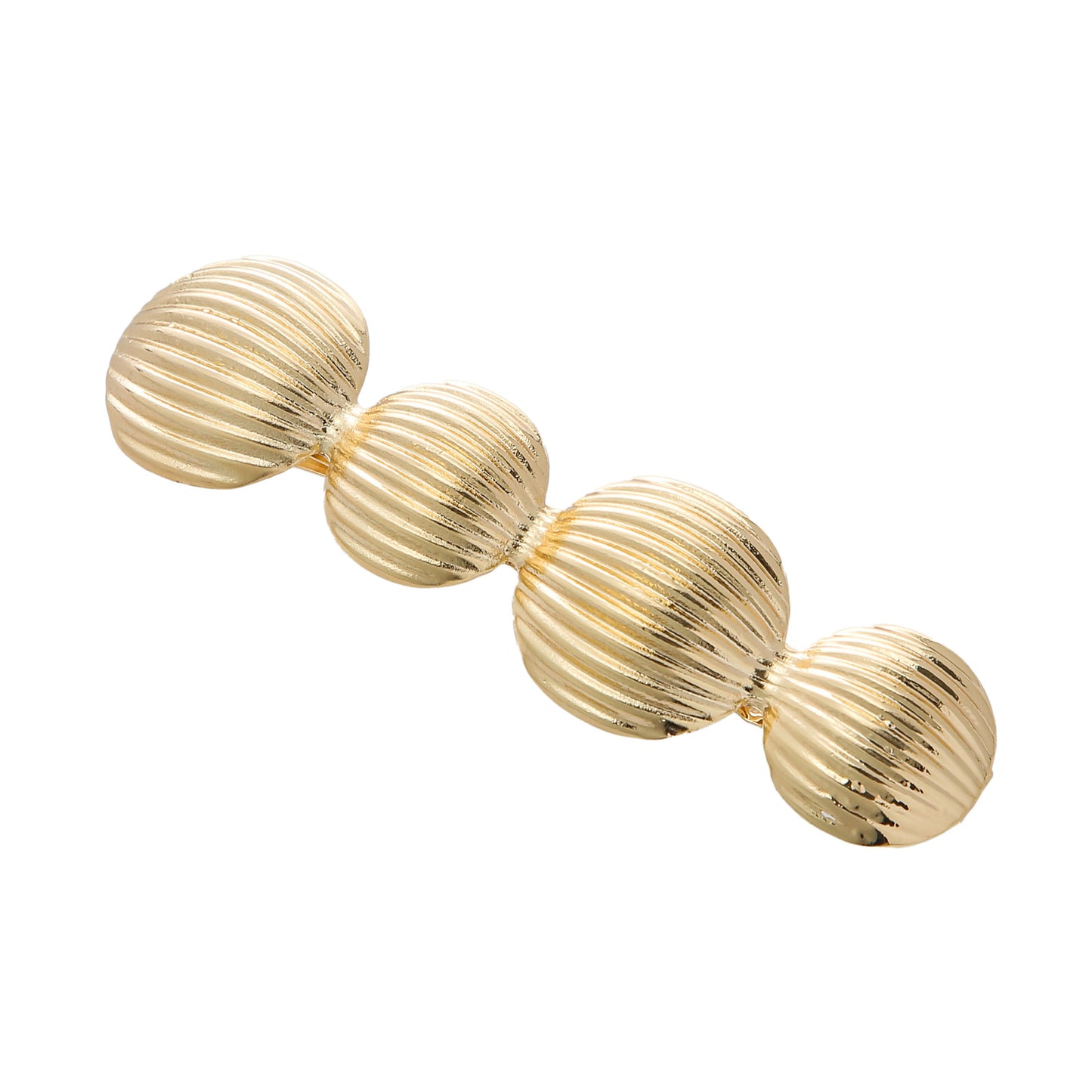 2x Haarspeld goud hartjes
