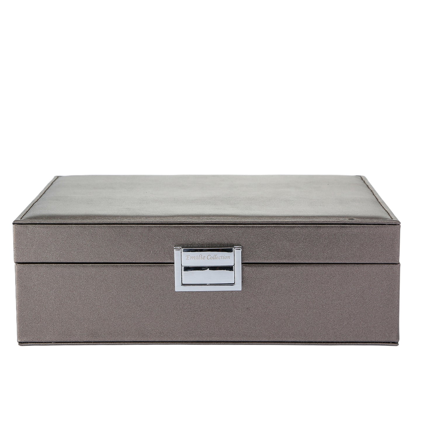 Sieradendoos metallic zilver medium