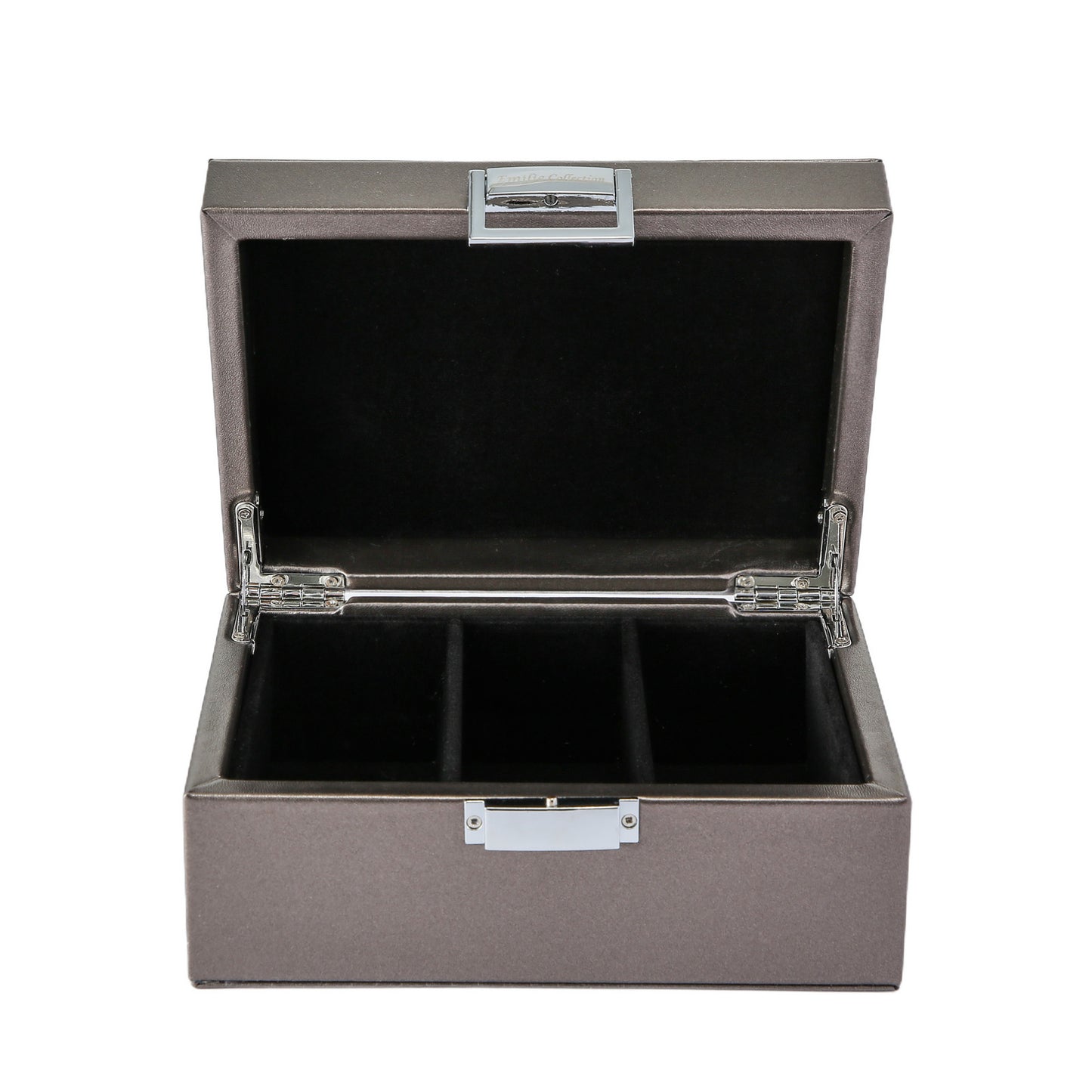 Watch box metallic silver small