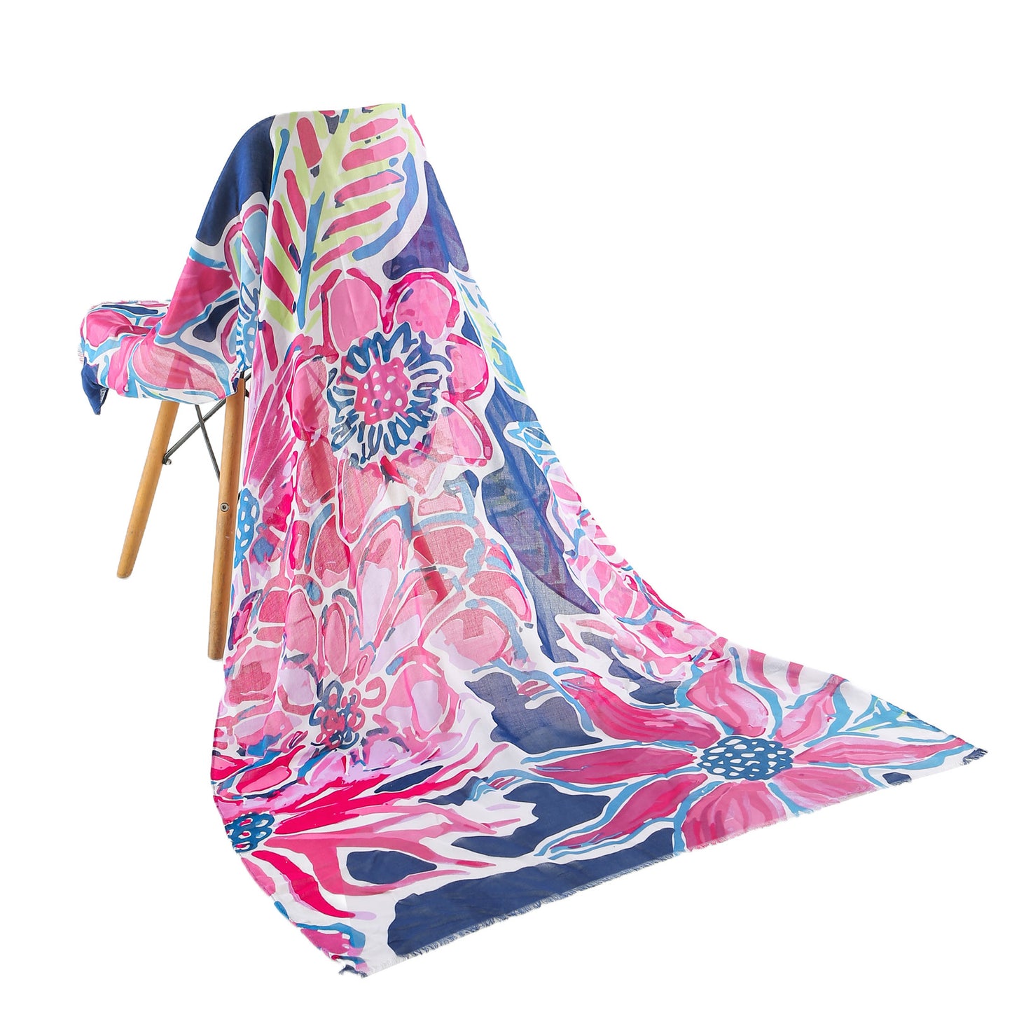 Scarf floral print dark blue