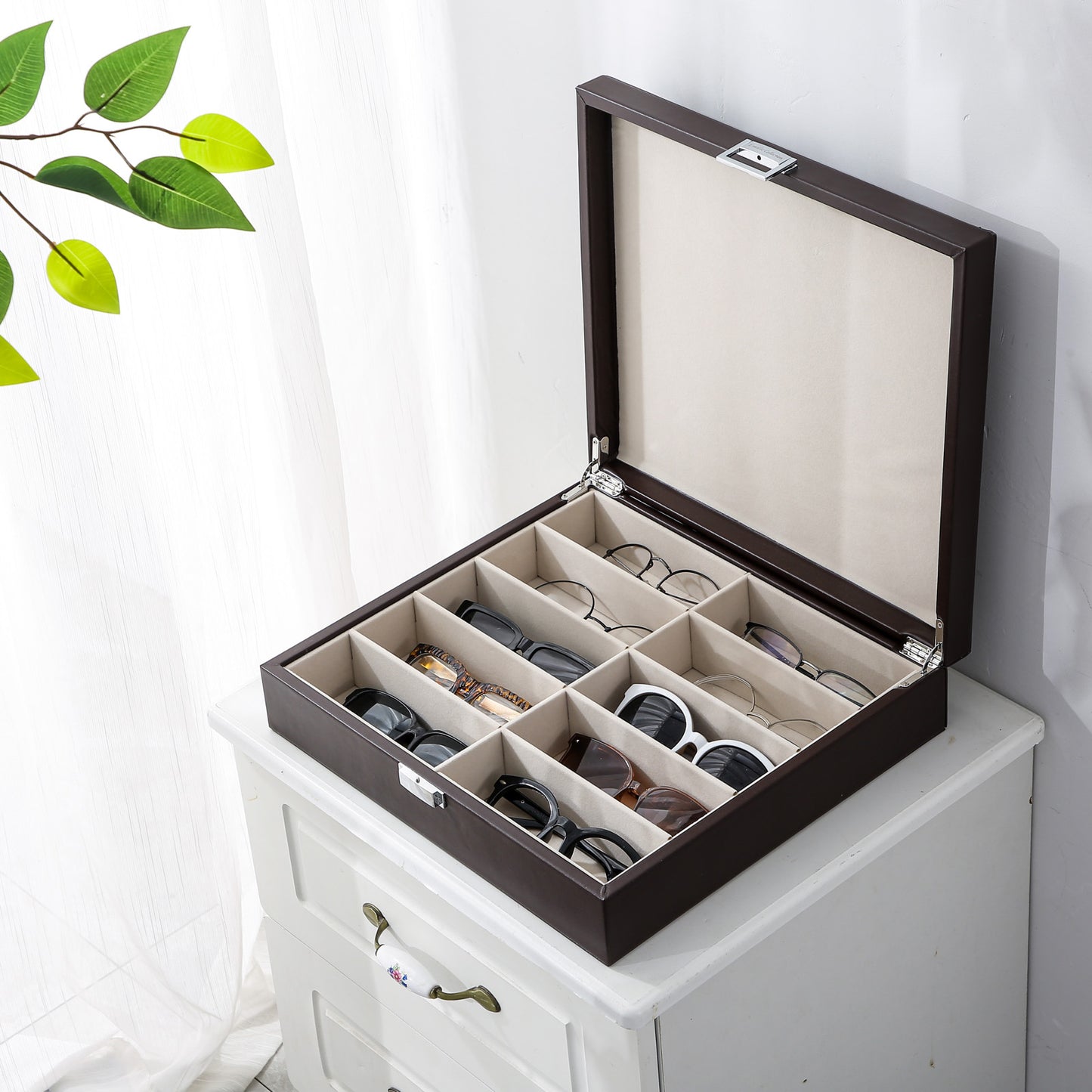 Glasses case brown large