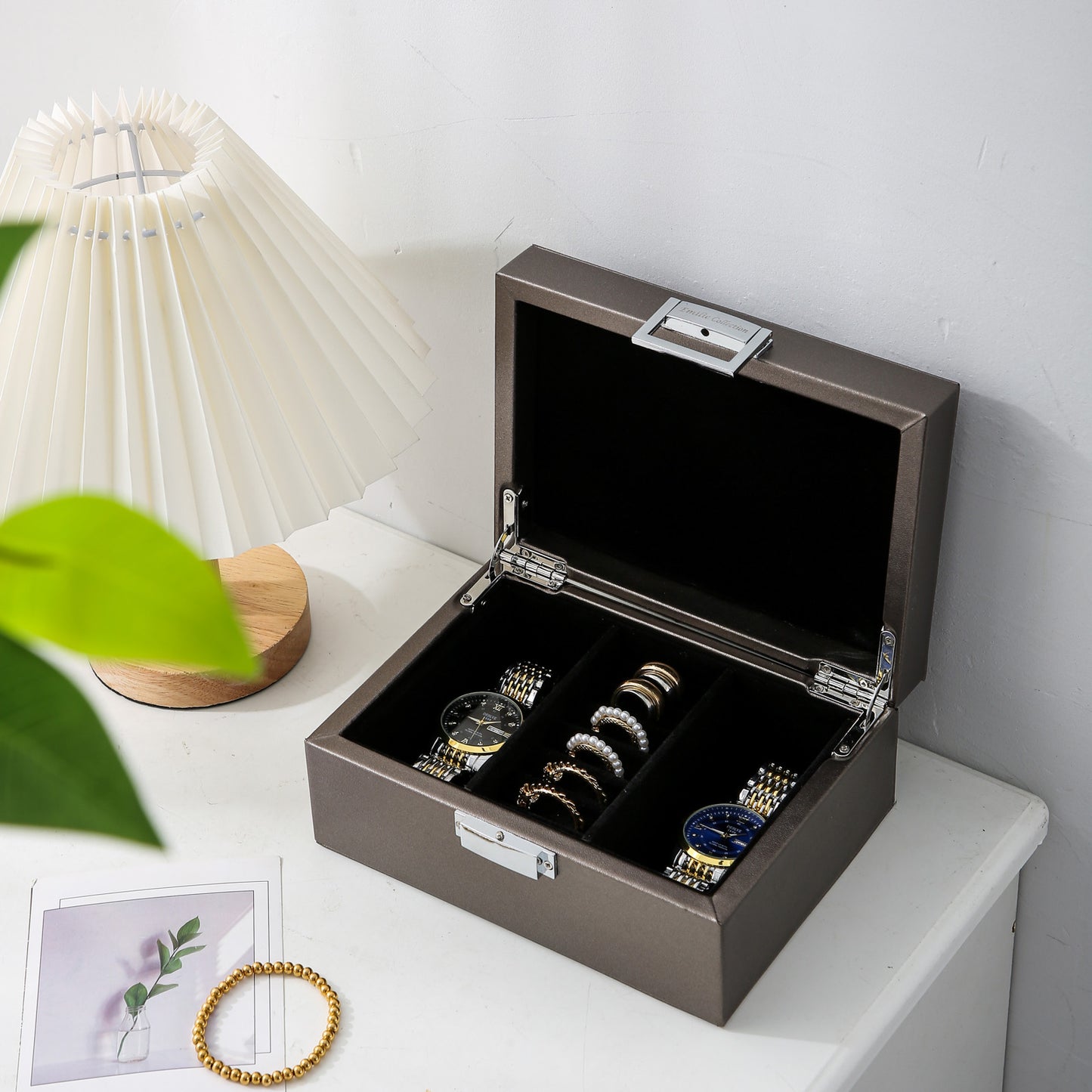 Sieradendoos metallic zilver small