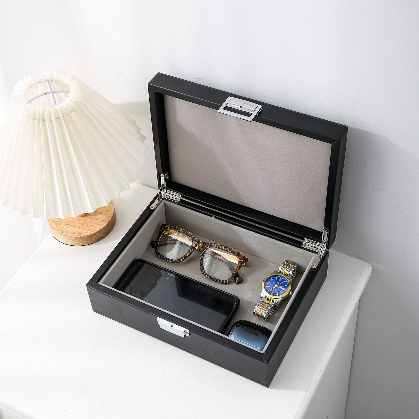 Storage box black medium