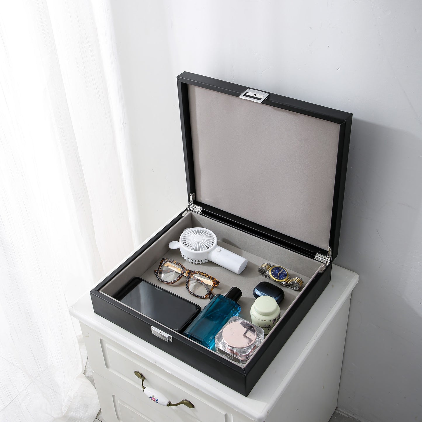 Storage box black large