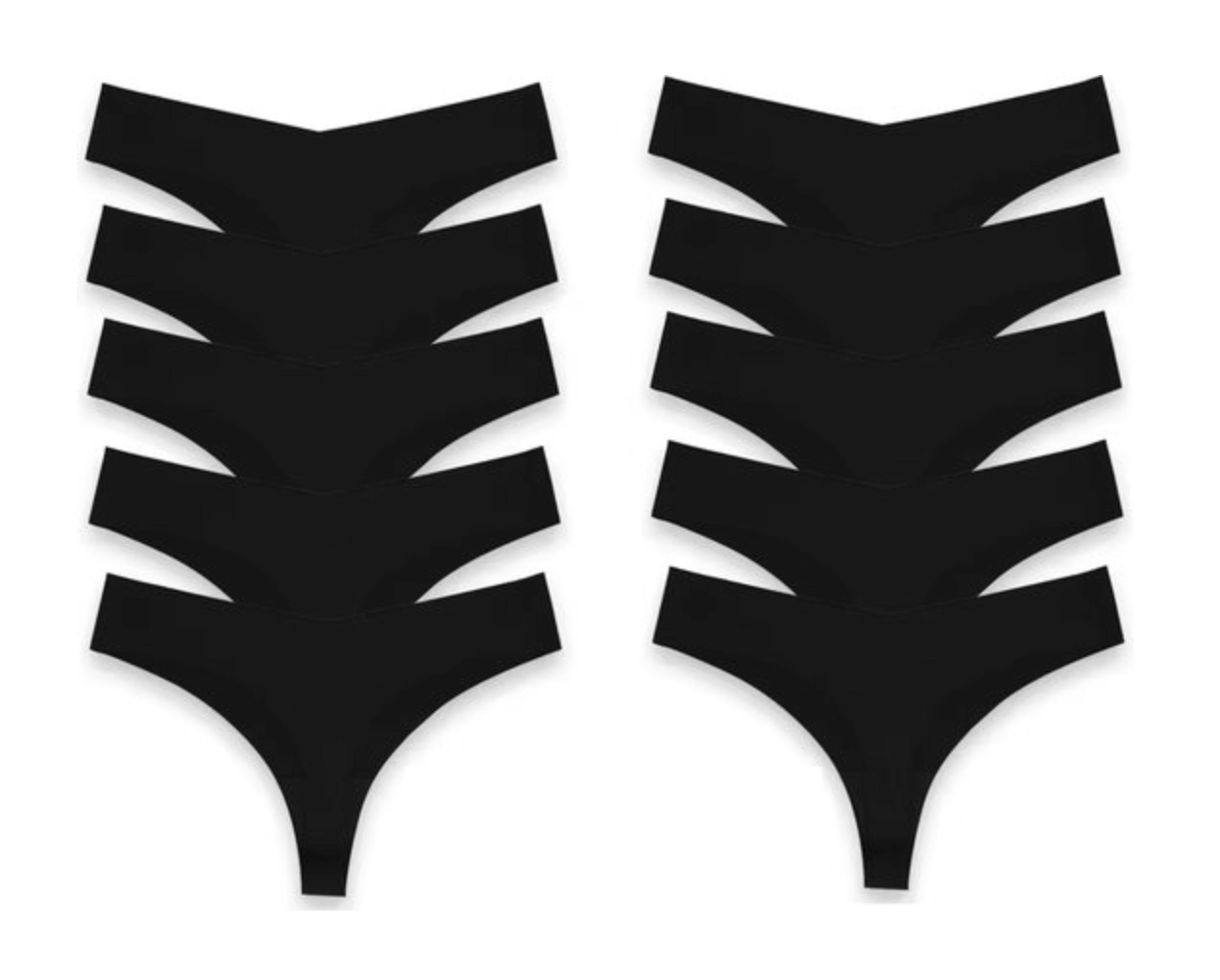 Multipack 10x strings zwart