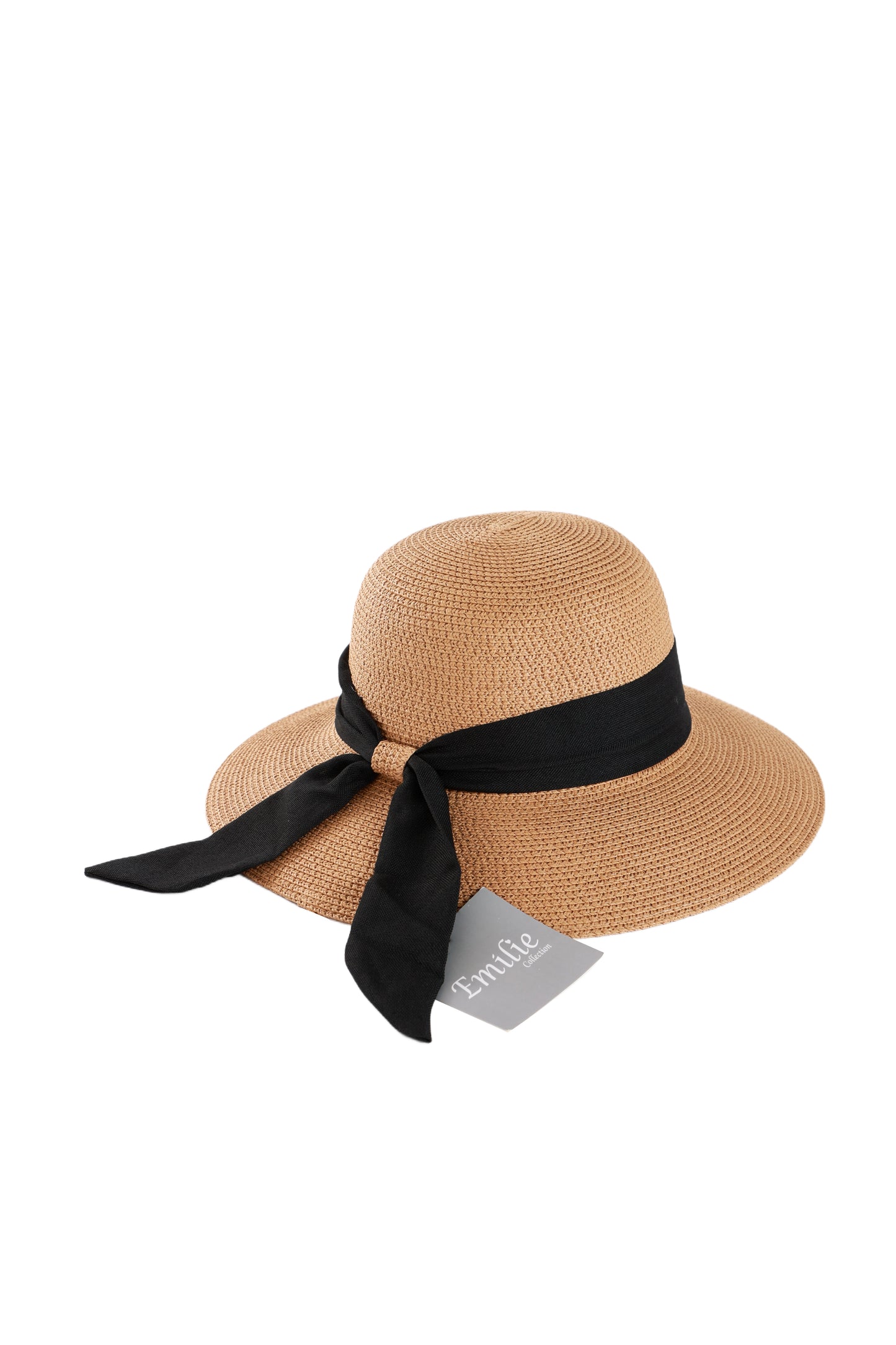 Hat with bow brown