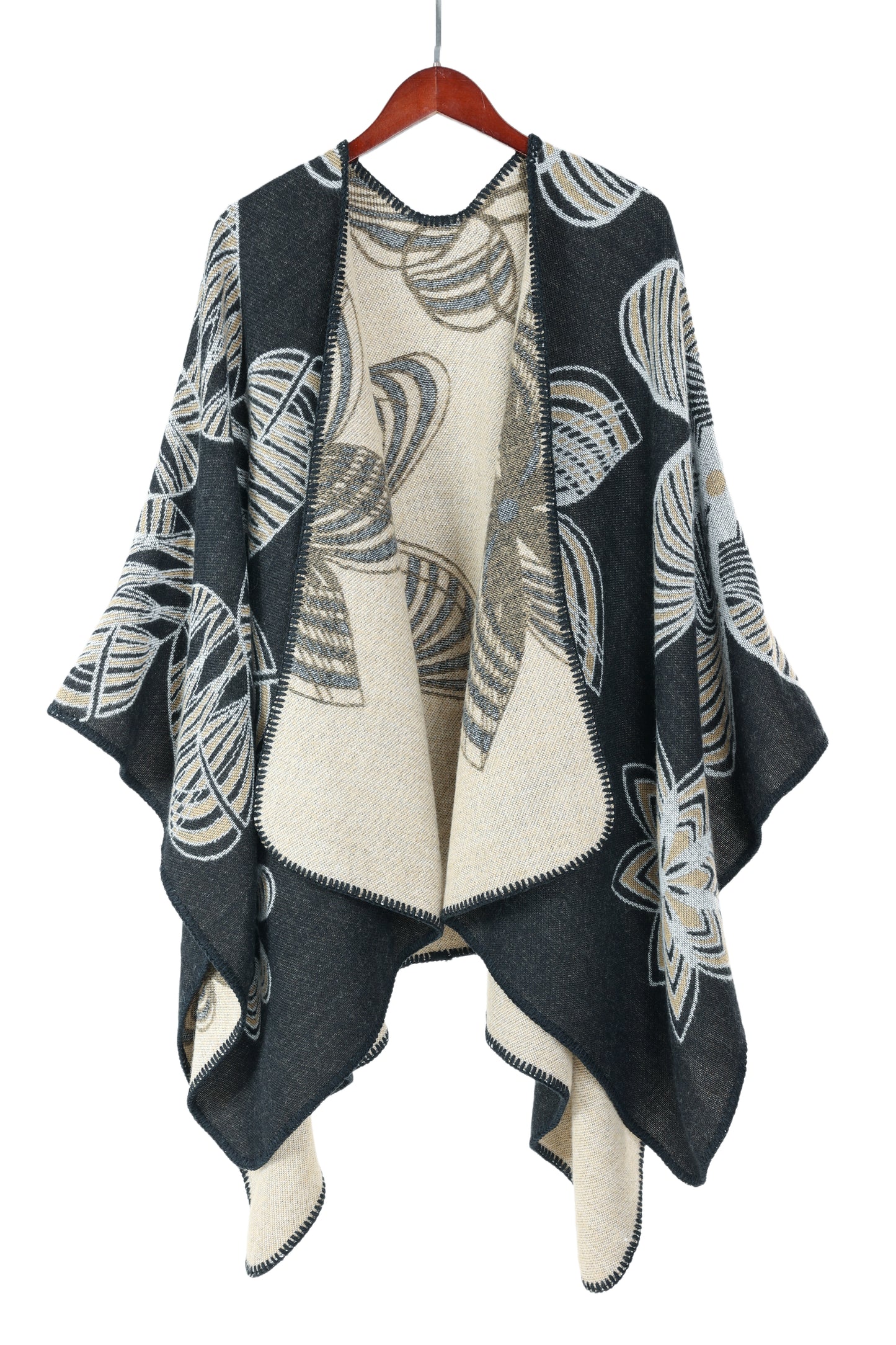 Poncho with print