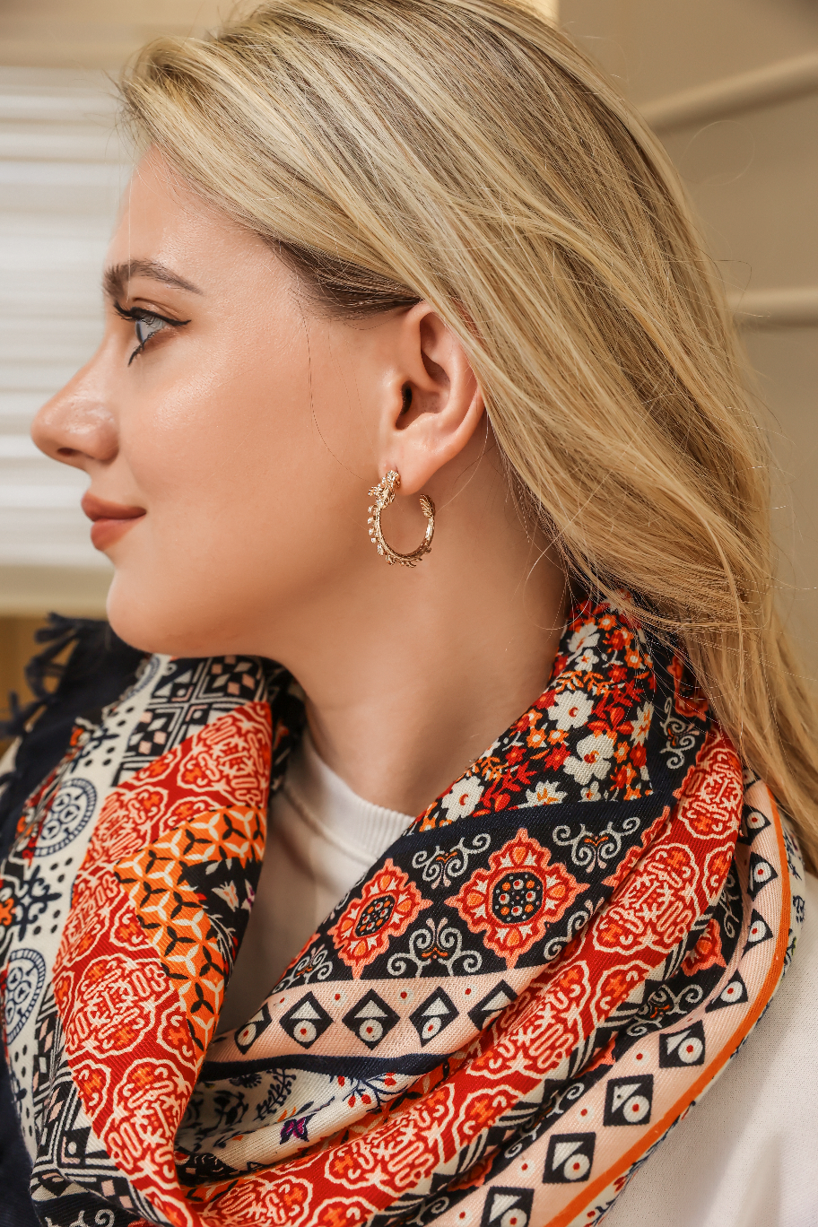 Gold dragon earrings