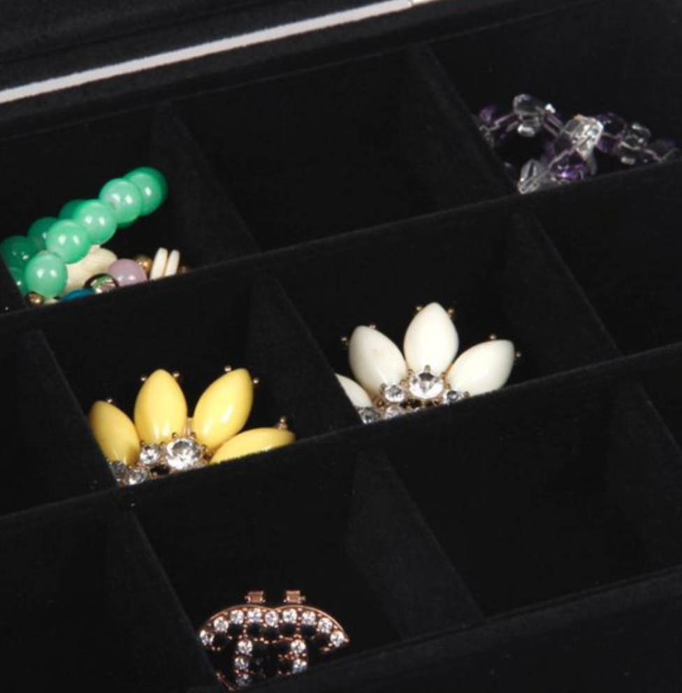 Sieradendoos vakken zwart