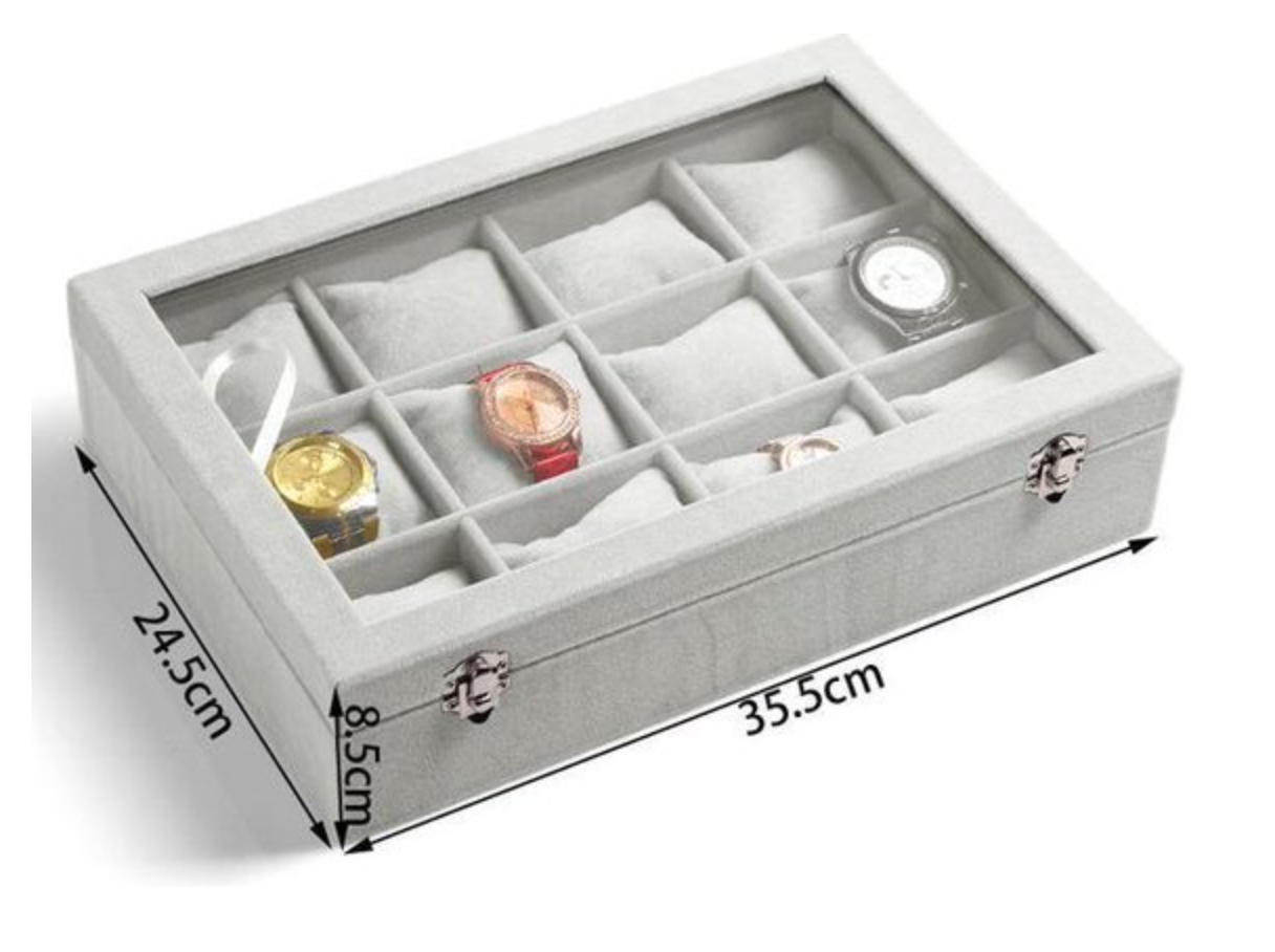 Sieradendoos met kussens grijs
