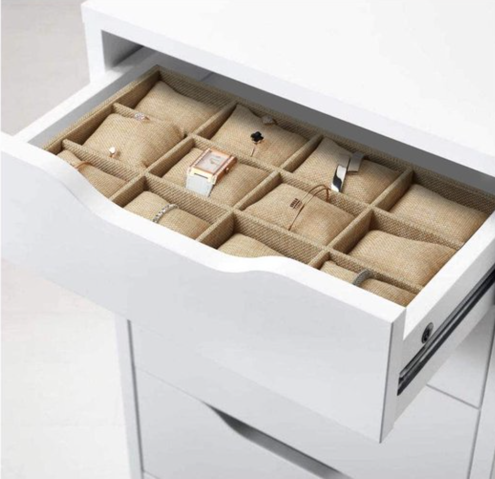 Armbandendoos beige linnen