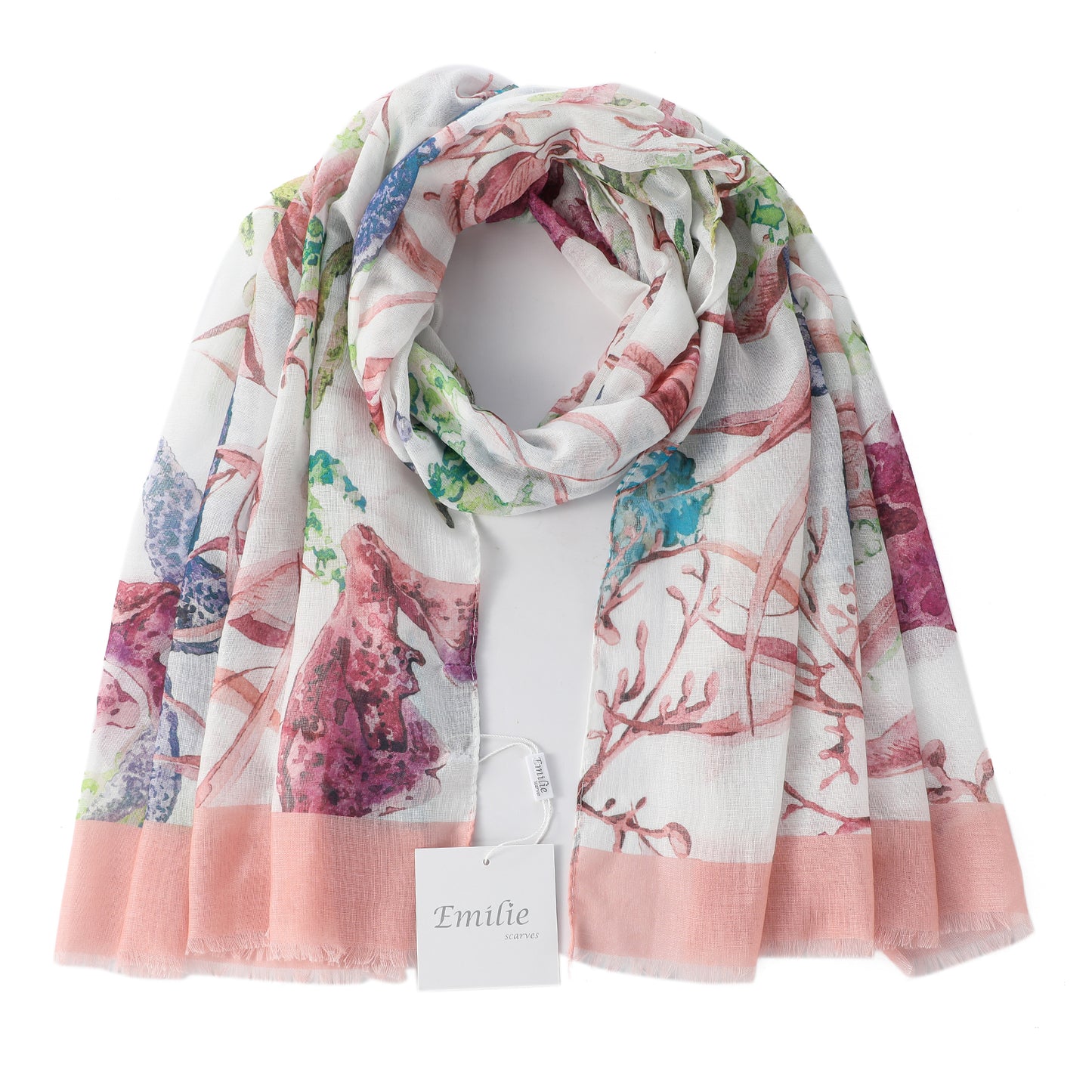 Scarf coral pink