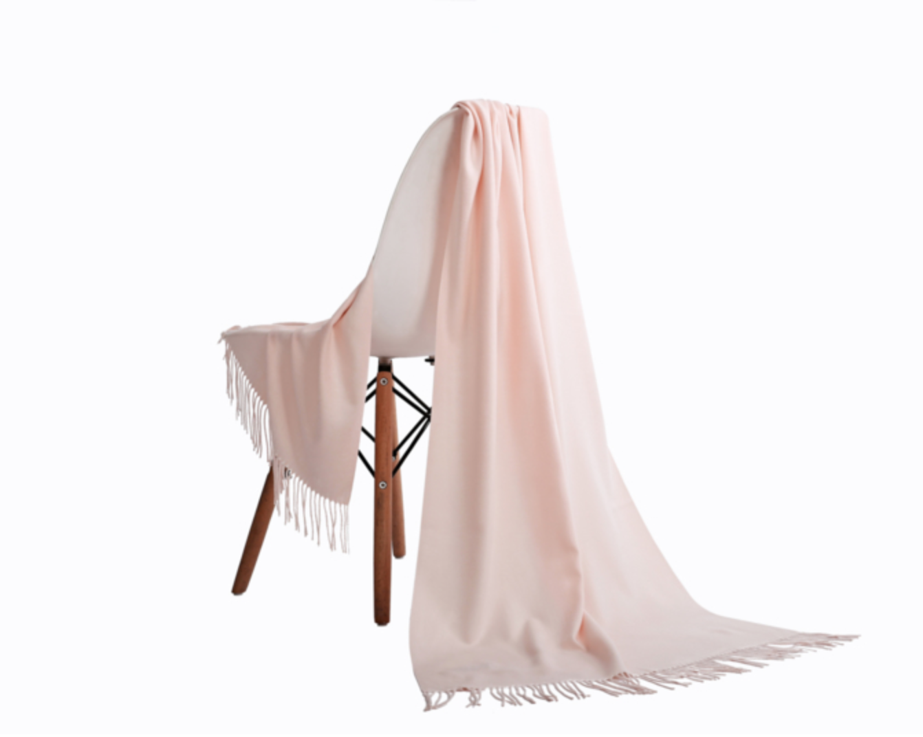 Pashmina shawl bridesmaids pink white