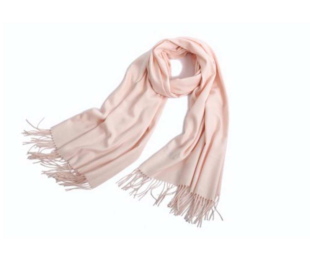 Pashmina shawl bridesmaids pink white