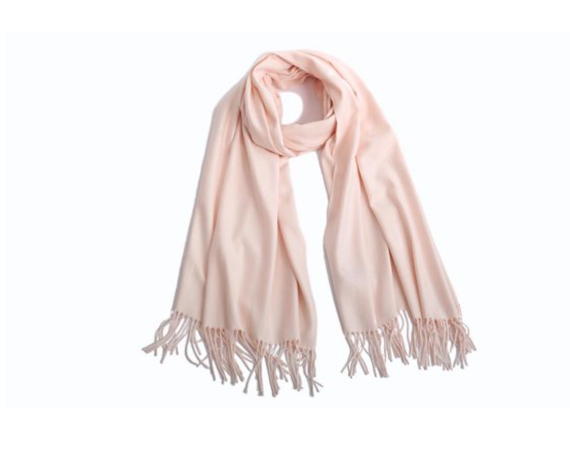 Pashmina shawl bridesmaids pink white