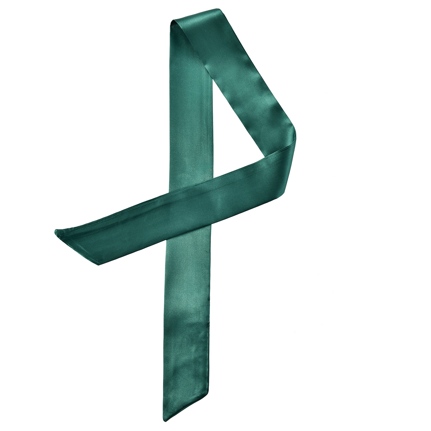 Twilly satin dark green