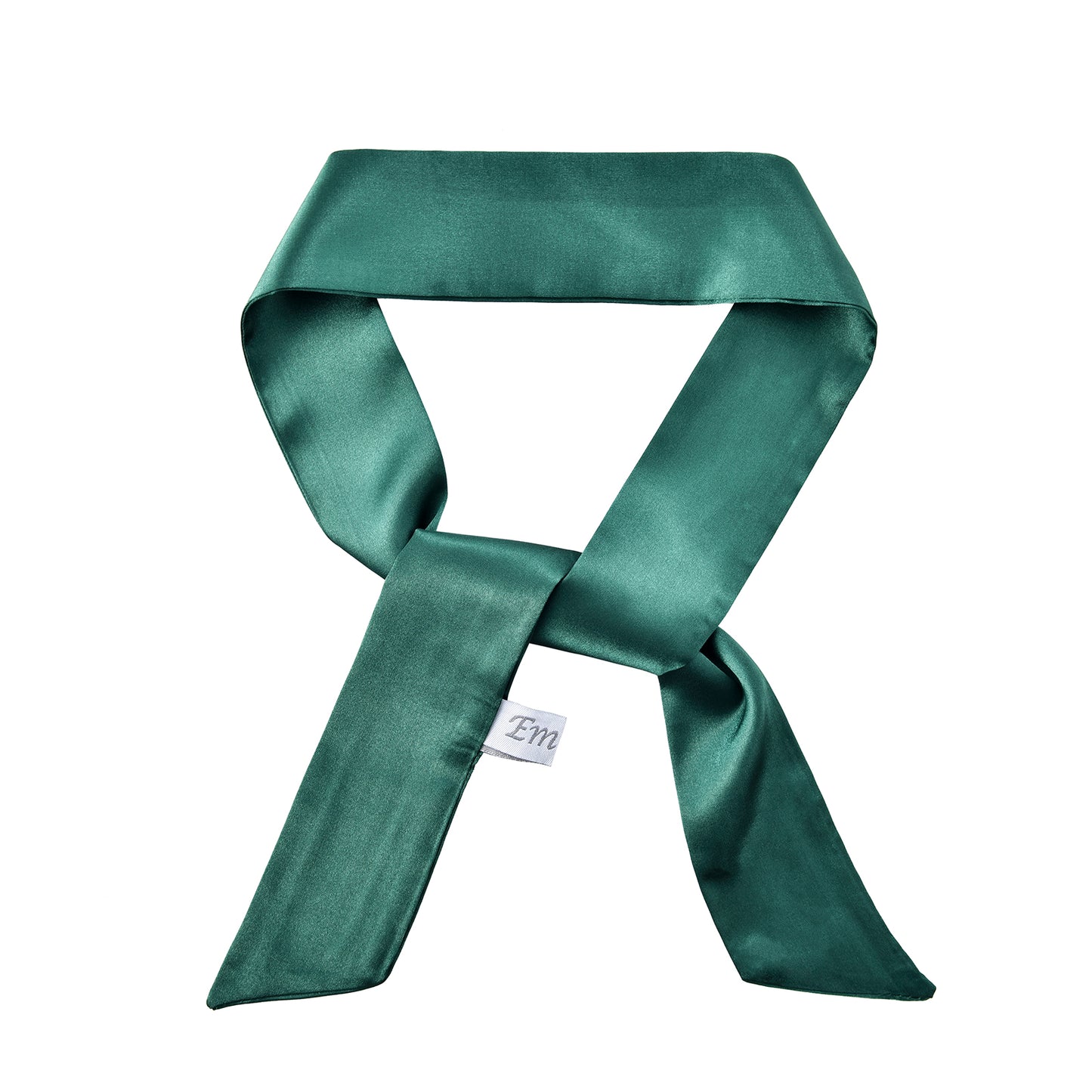 Twilly satin dark green