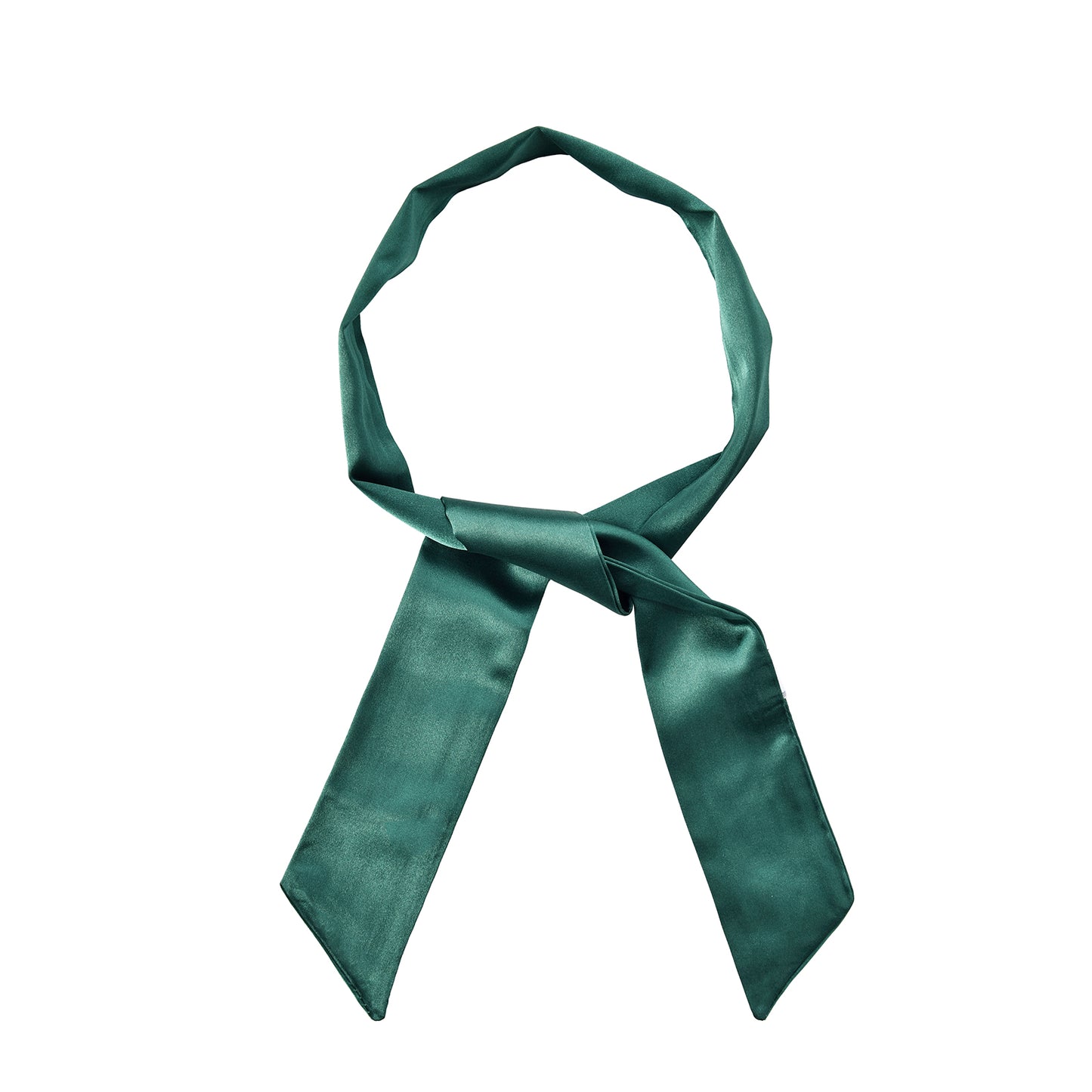 Twilly satin dark green
