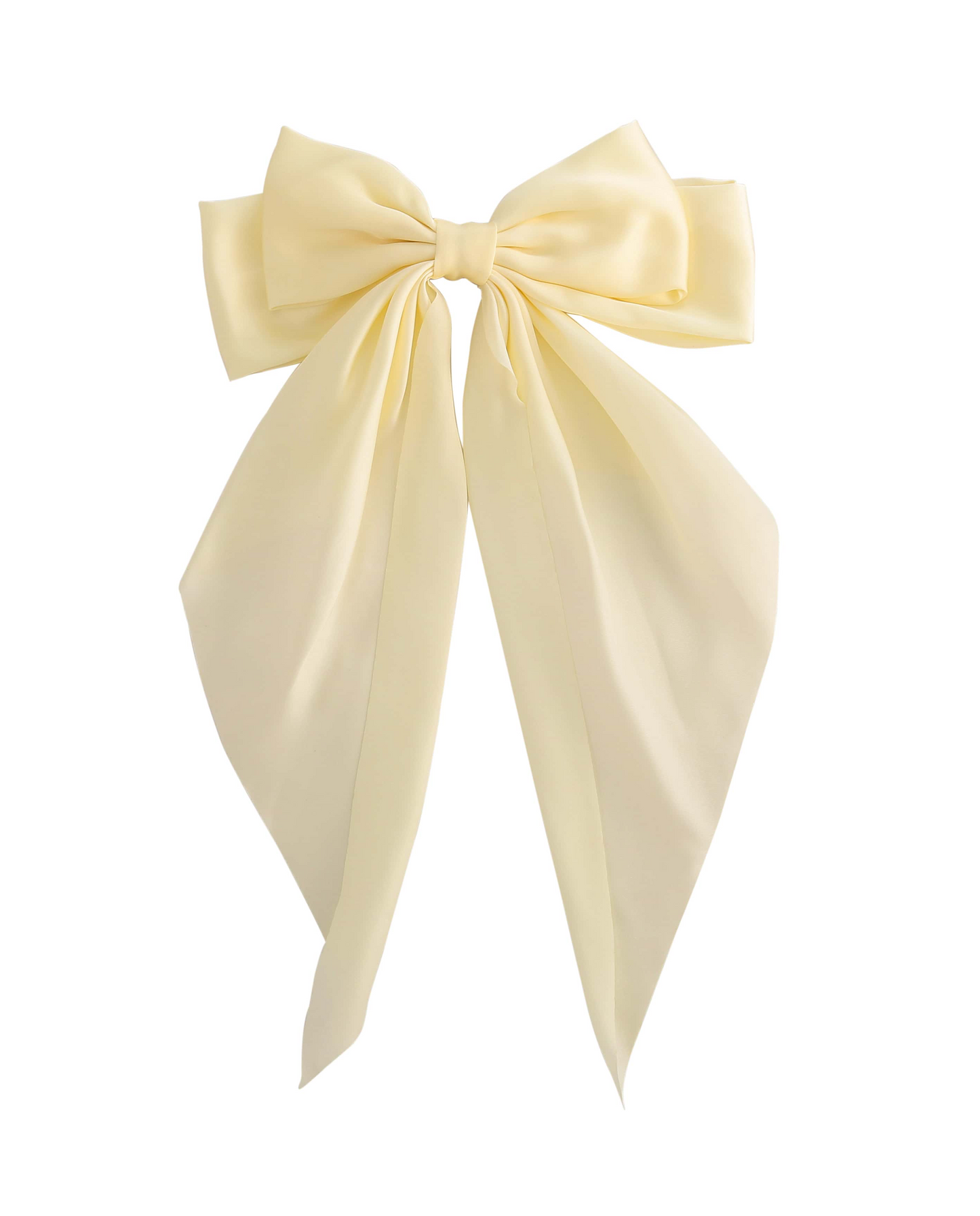 Hairpin with bow cream