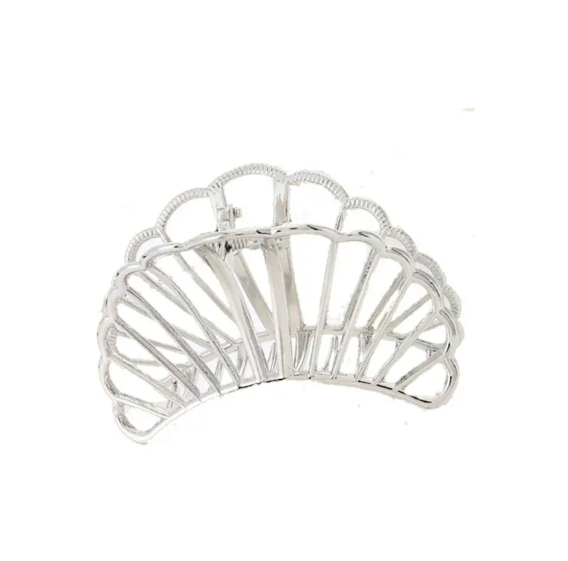Hair clip half moon silver