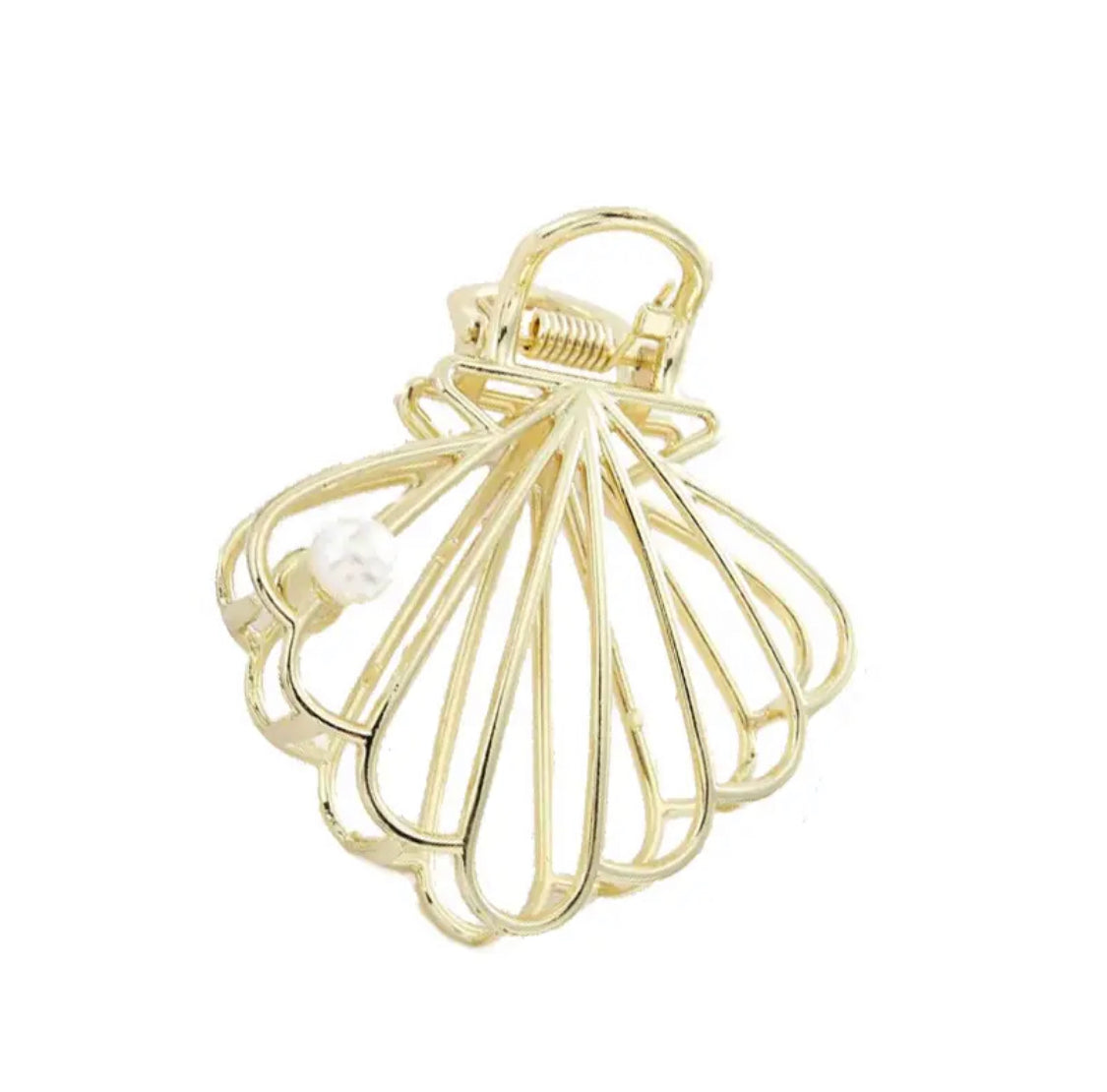 Hair clip shell gold