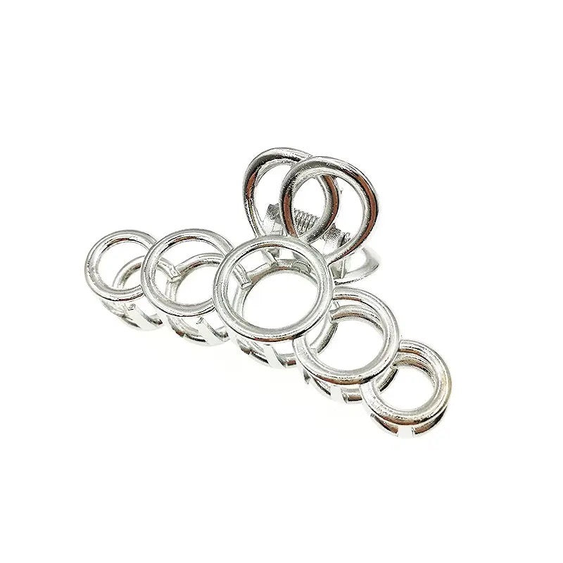Hair clip circles silver