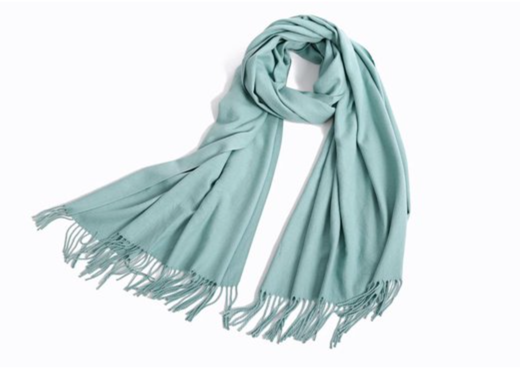 Pashmina scarf dark mint green