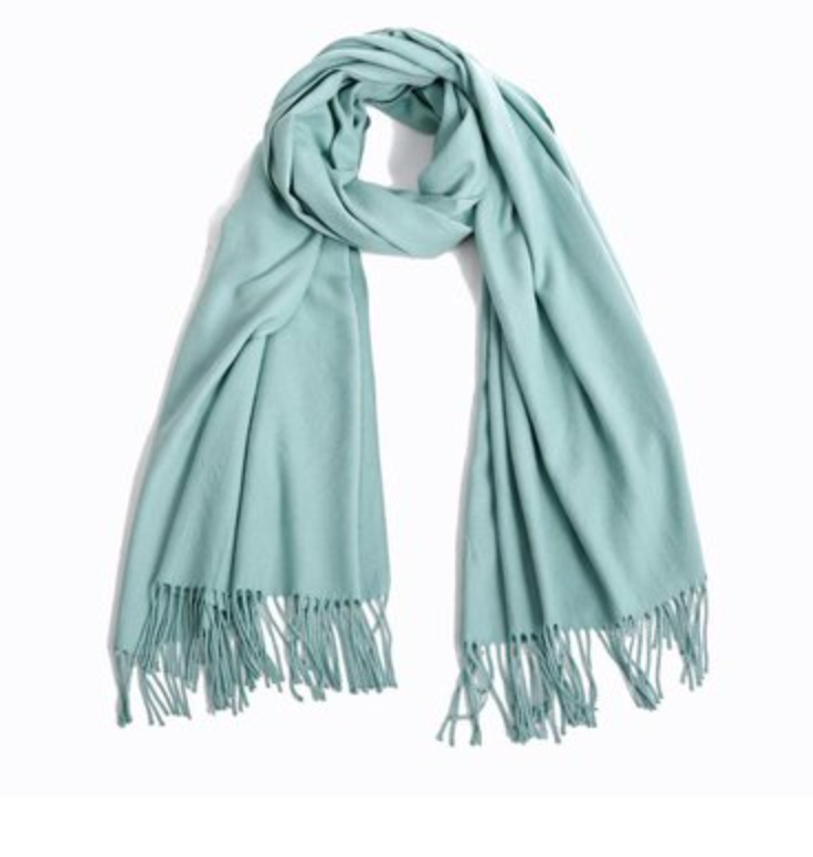 Pashmina scarf dark mint green