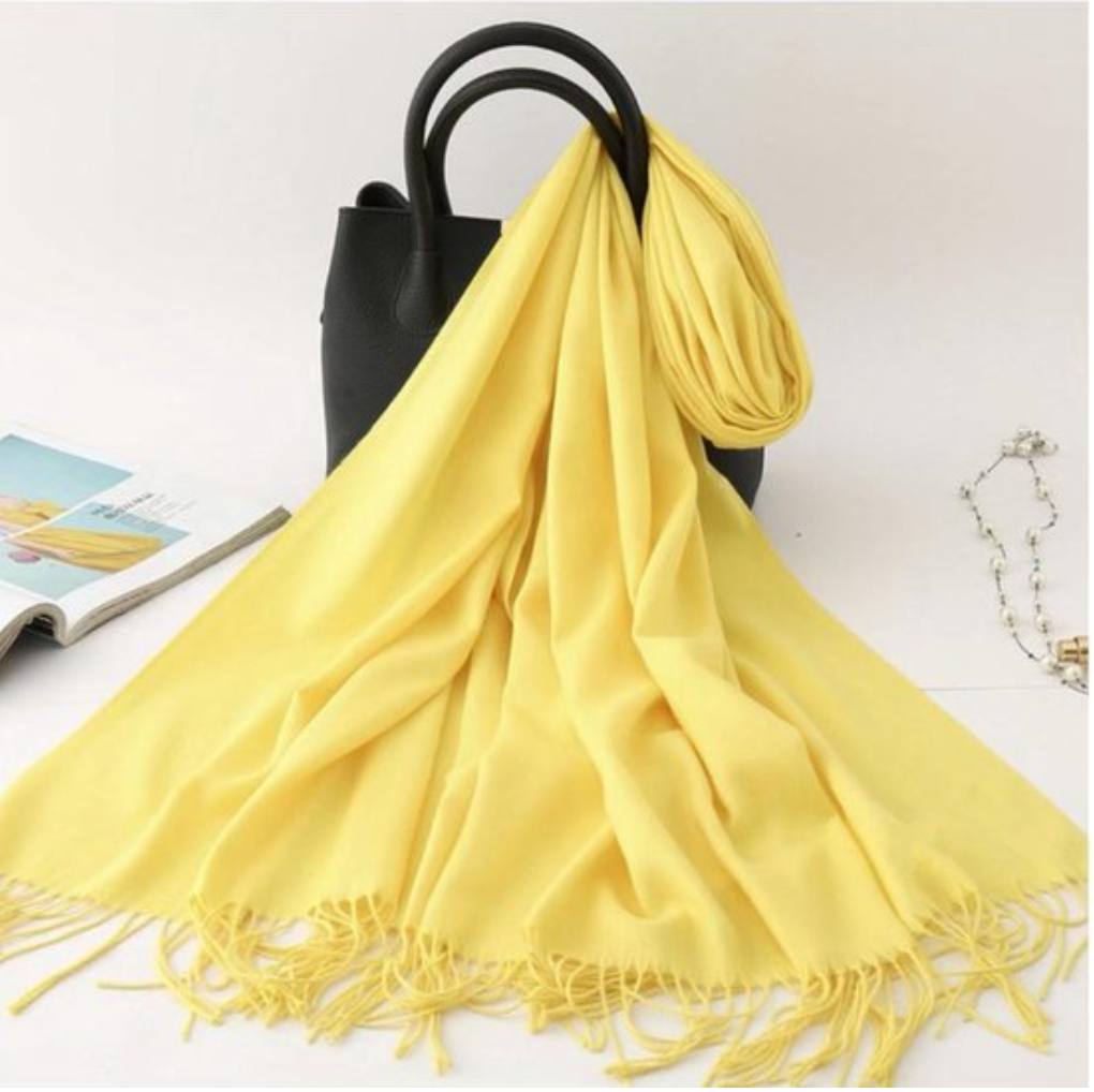 Pashmina scarf yellow