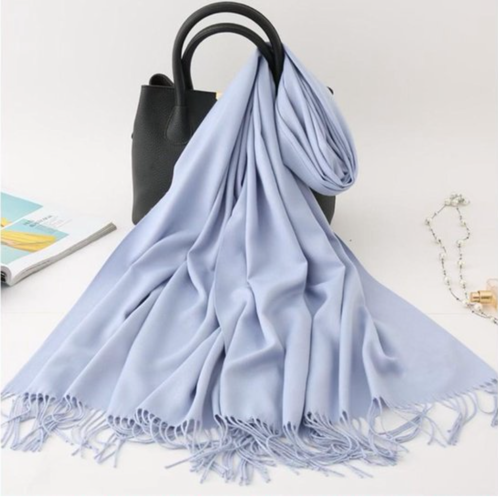 oase Gezondheid welzijn Pashmina sjaal lavendelblauw – Emilie collection