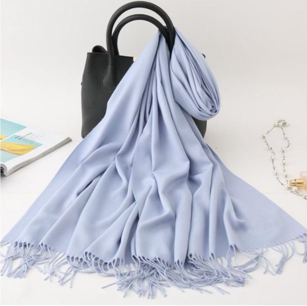 Pashmina scarf lavender blue
