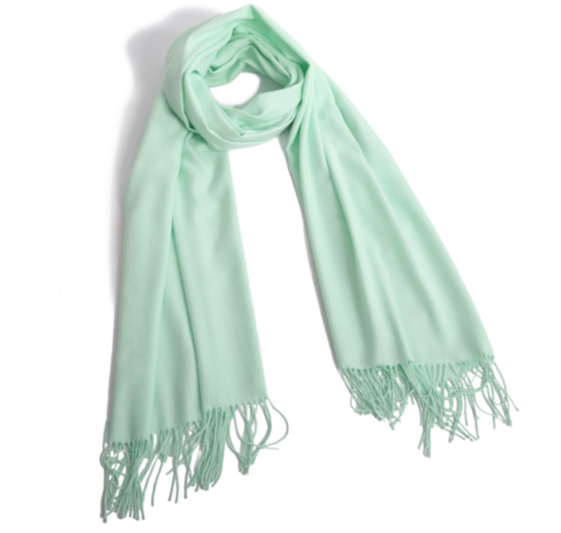 Pashmina scarf light mint green