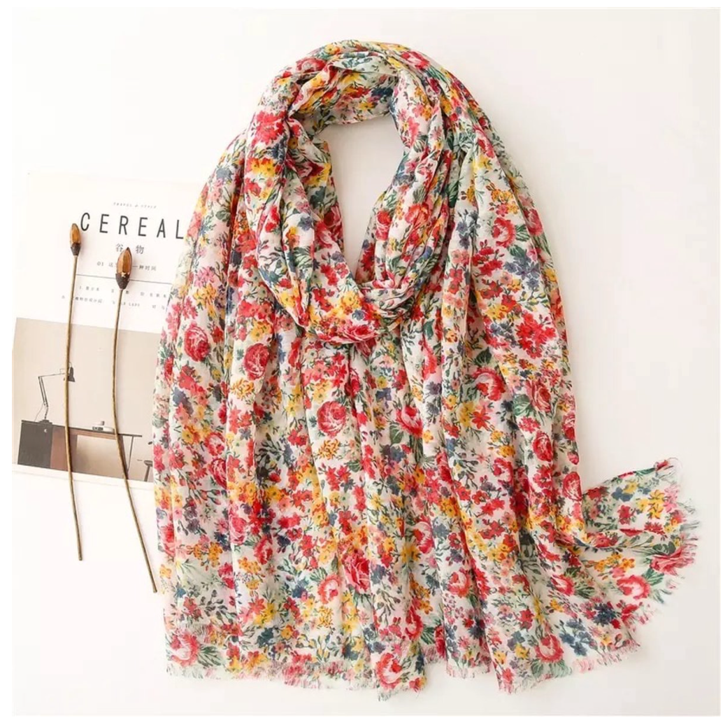 Scarf floral print