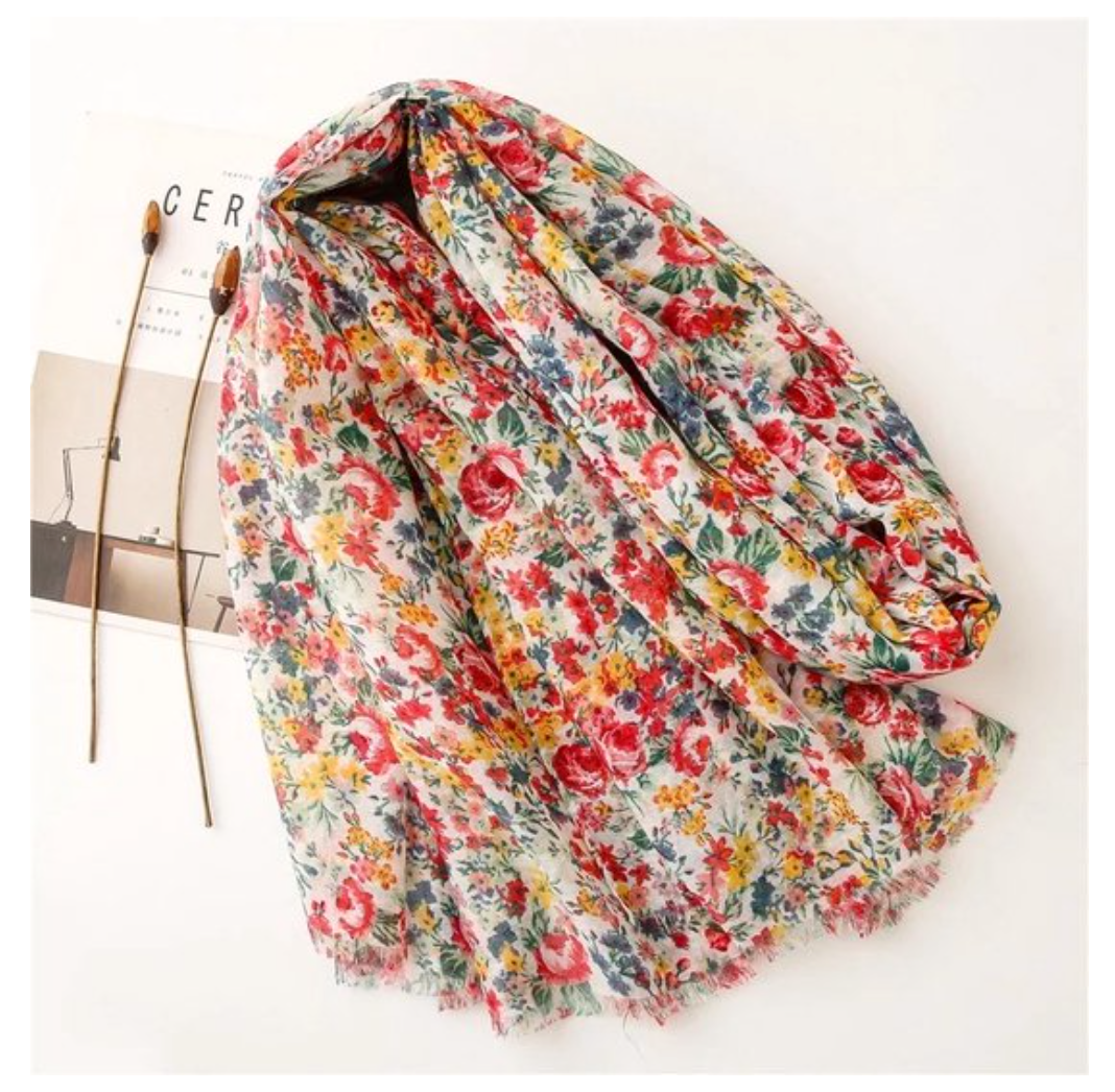 Scarf floral print