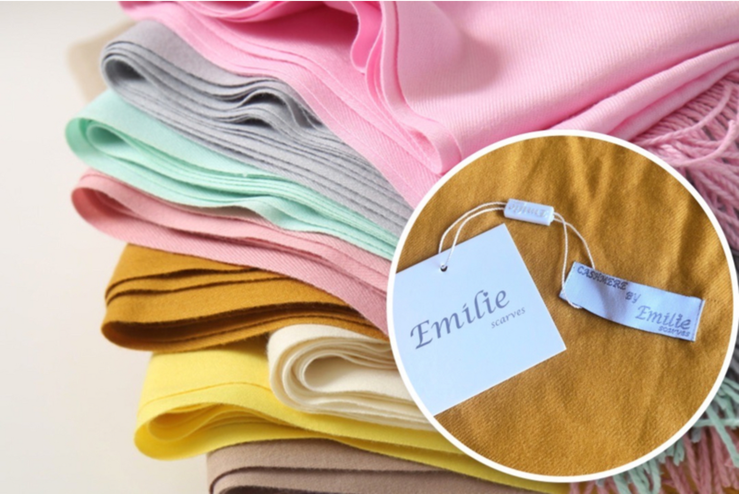 Pashmina scarf beige