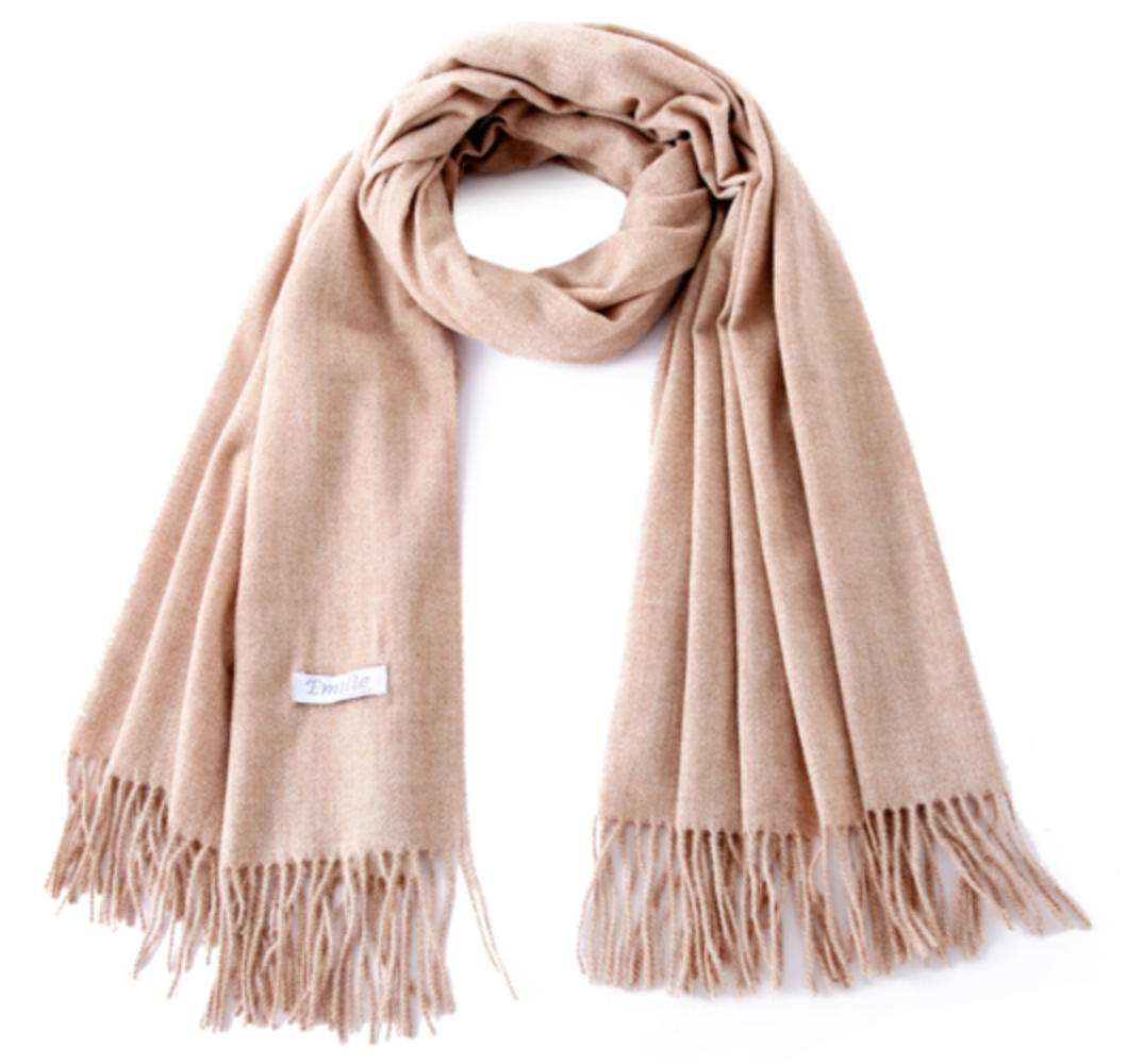 Pashmina scarf mottled beige