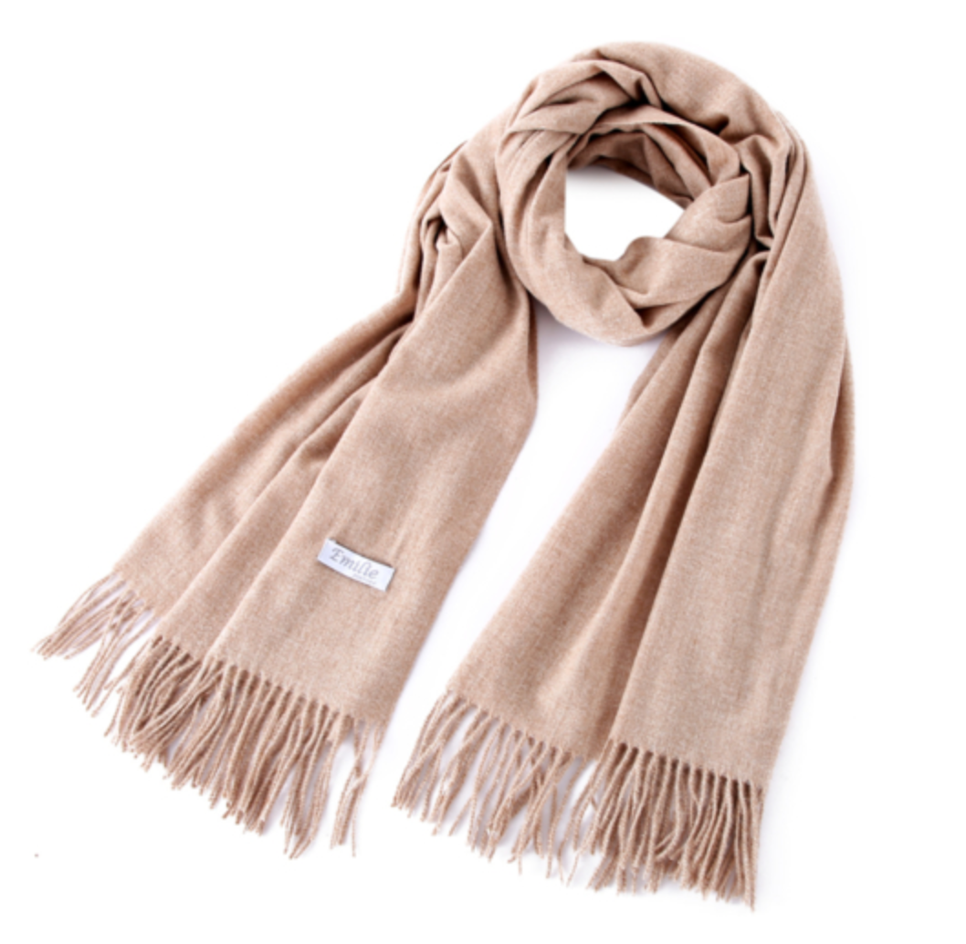 Pashmina scarf mottled beige