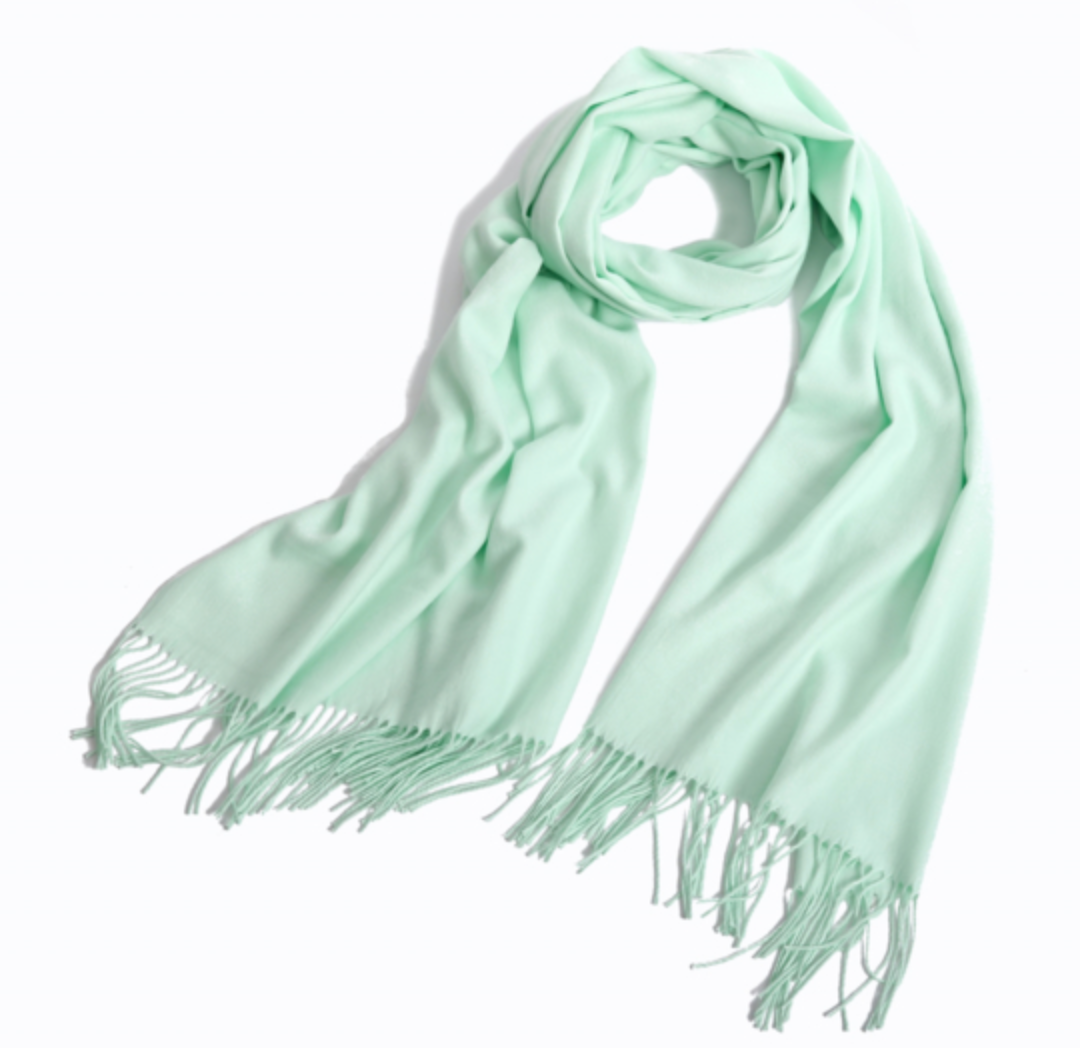 Pashmina scarf light mint green