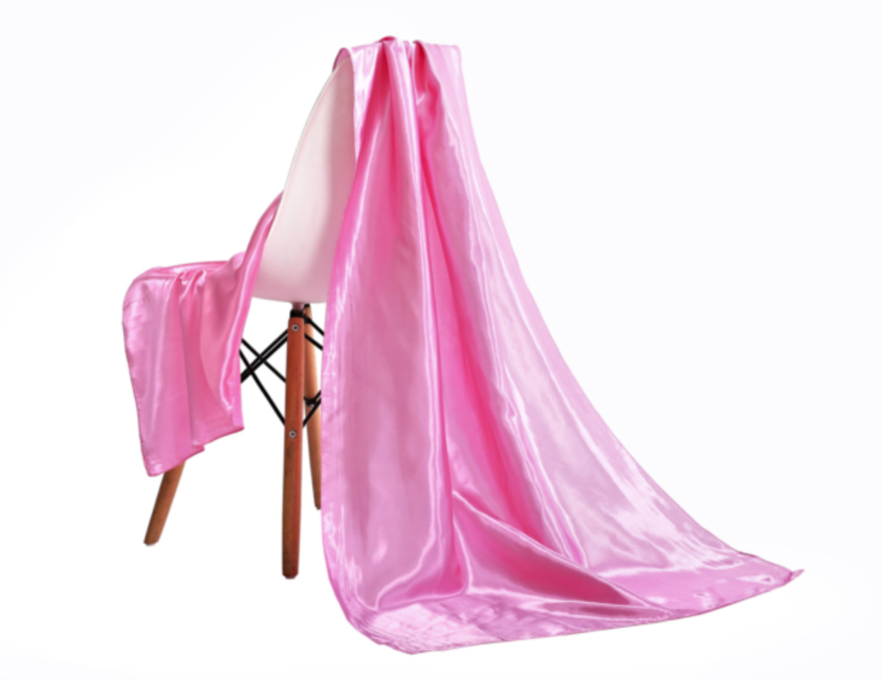 Scarf satin long pink