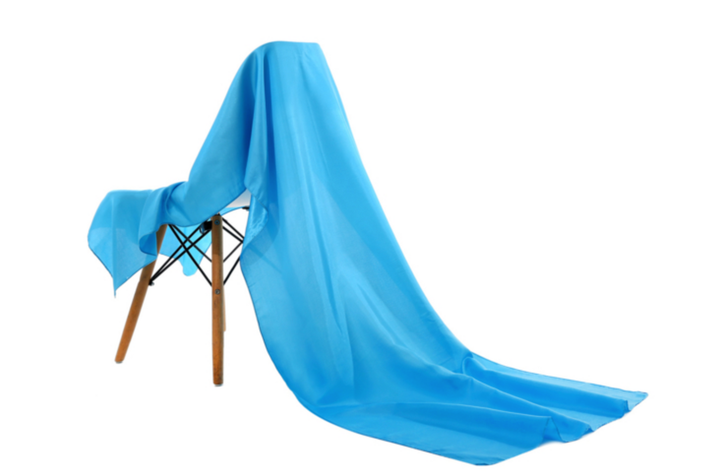 Scarf satin long sky blue