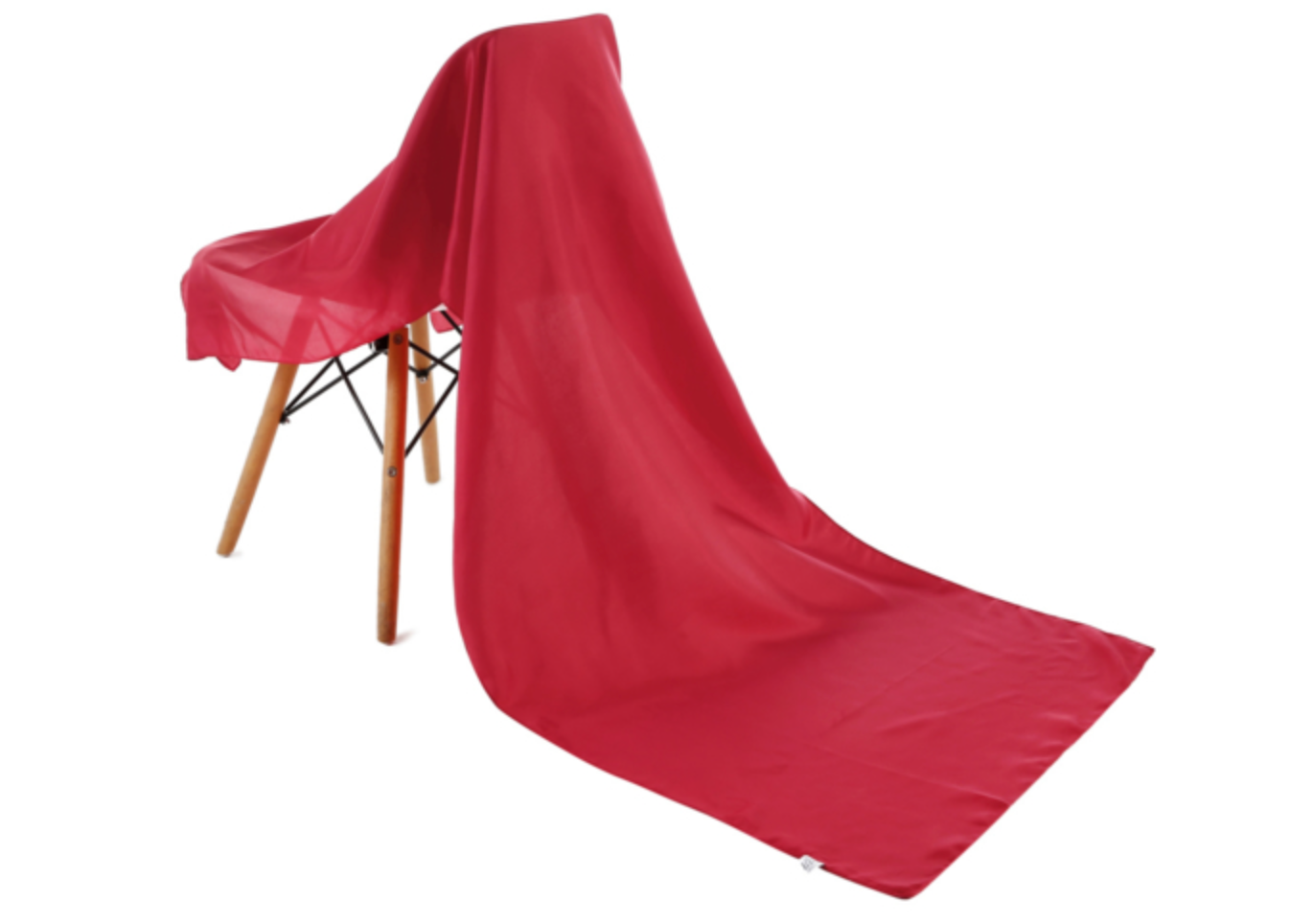 Scarf satin long red