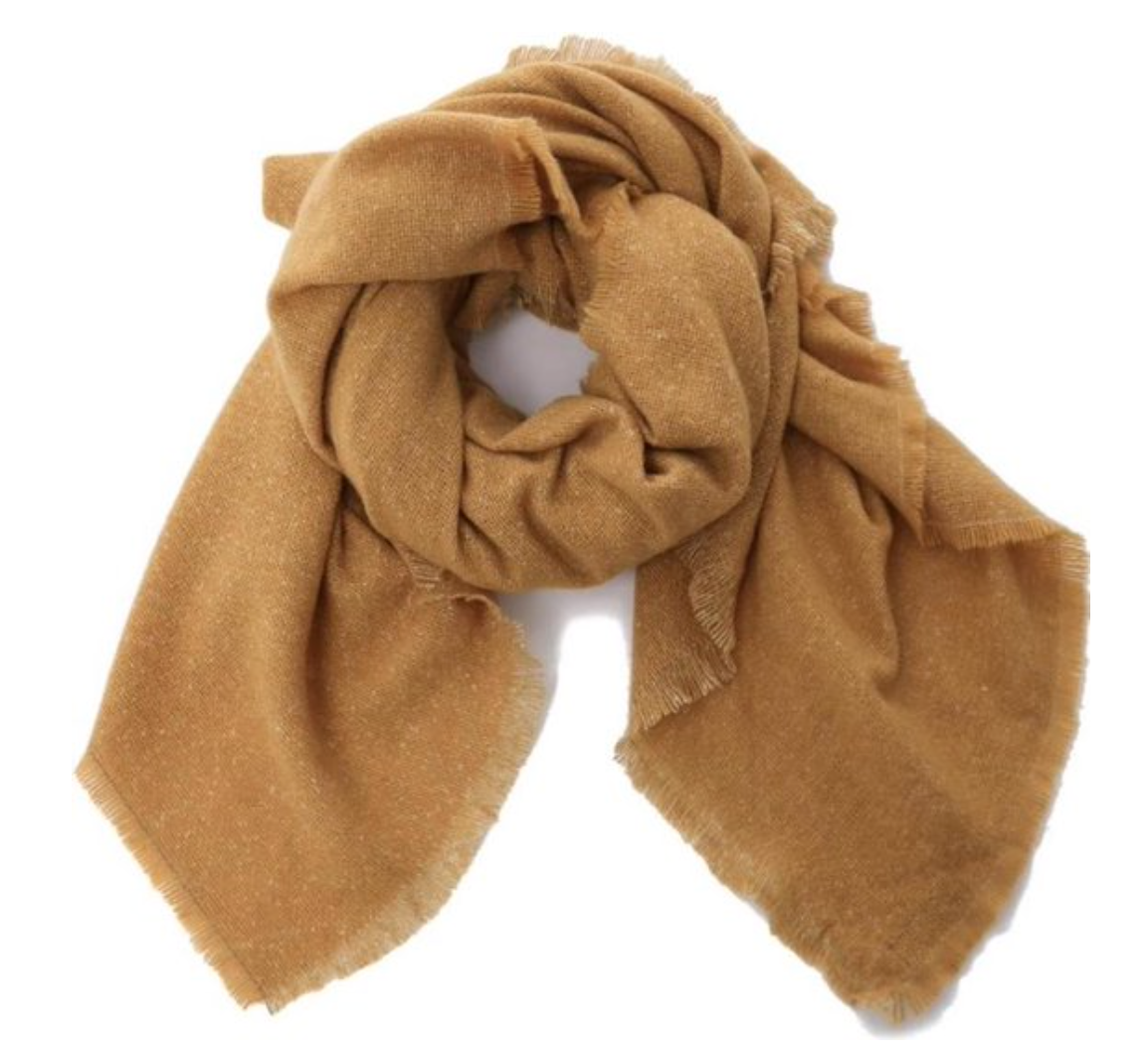 Blanket wintersjaal okergeel