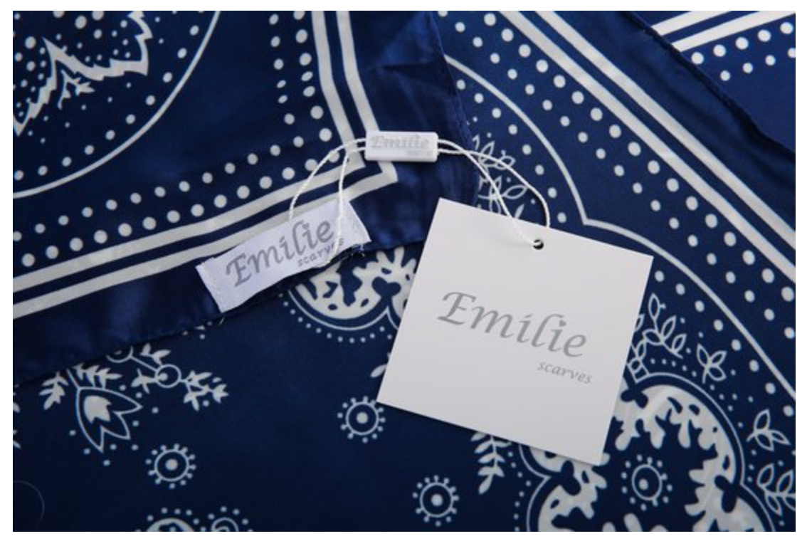 Silky bandana dark blue