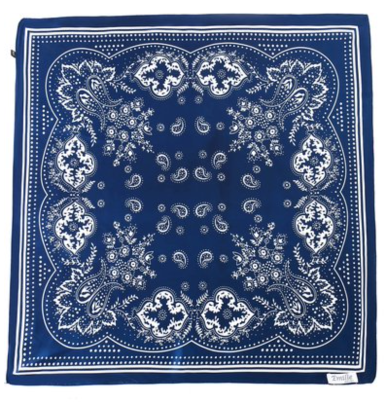 Silky bandana dark blue