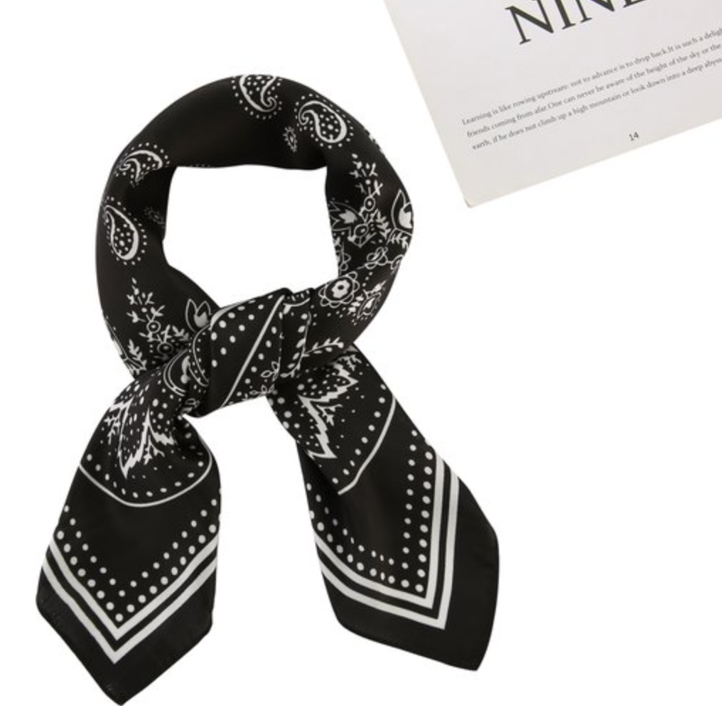 Silky bandana black
