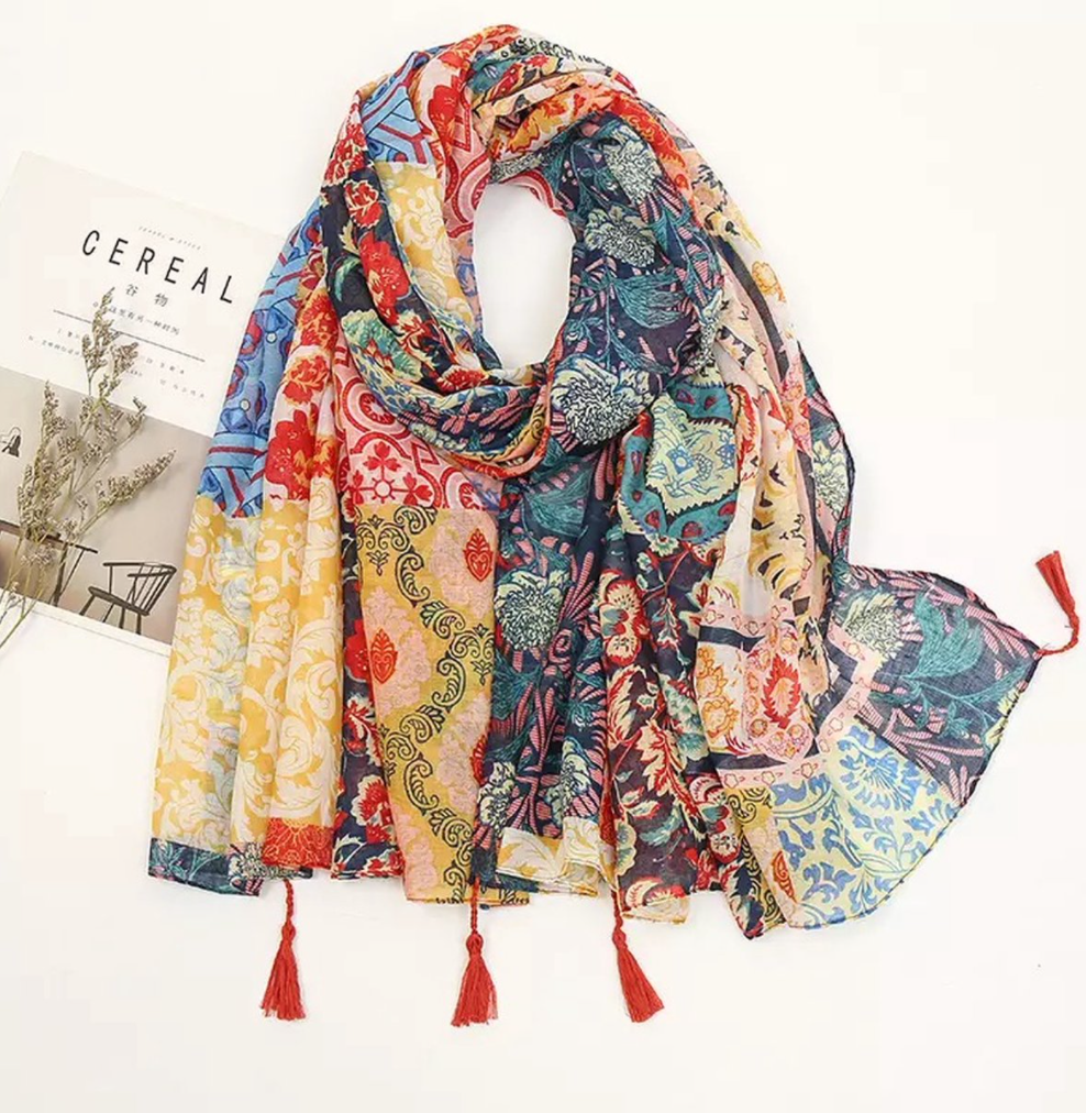 Ibiza scarf floral print