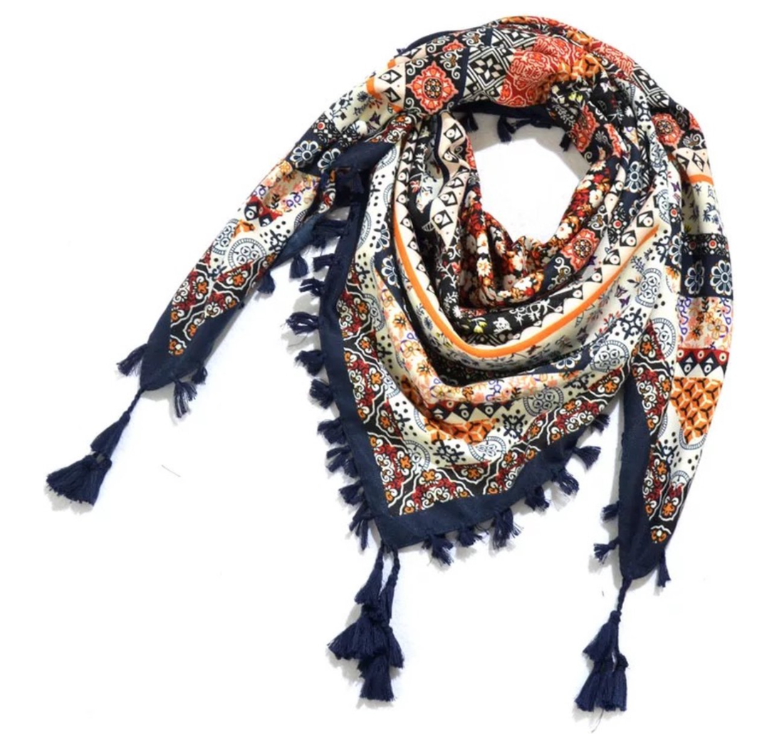 Jaarlijks Draad Souvenir Ibiza sjaal vierkant – Emilie collection