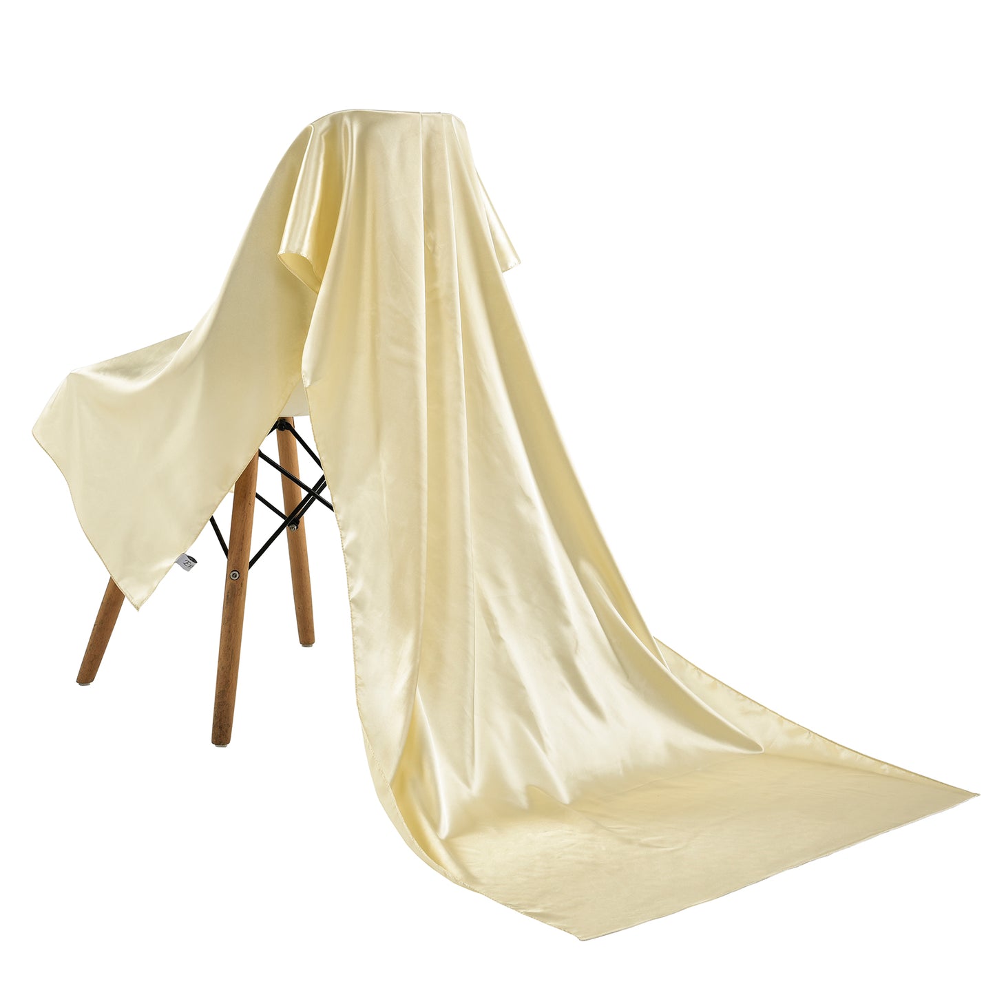 Scarf satin long off white